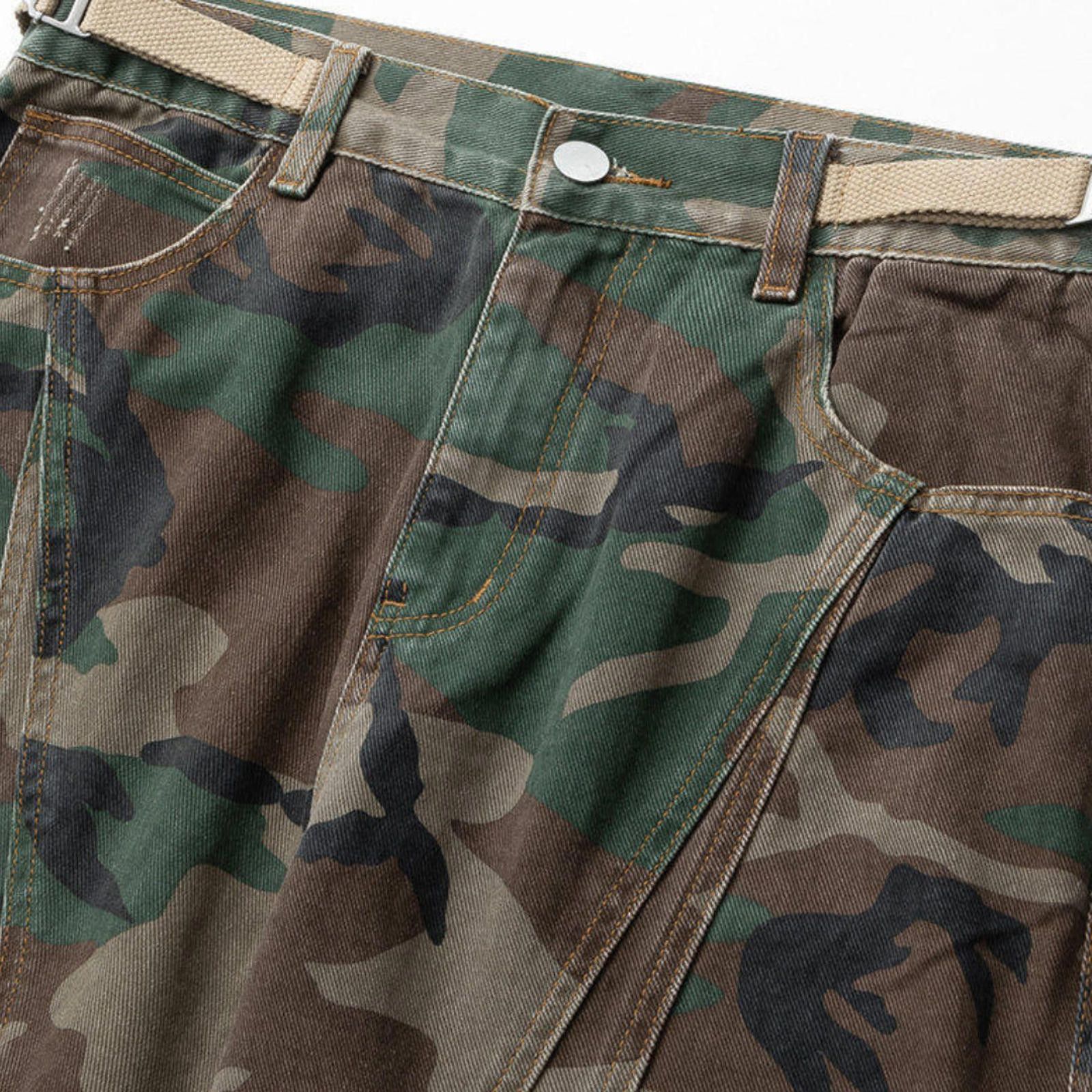 Vintage Combat Ribbed Camo Denim Jeans Size US 32 / EU 48 - 10 Thumbnail