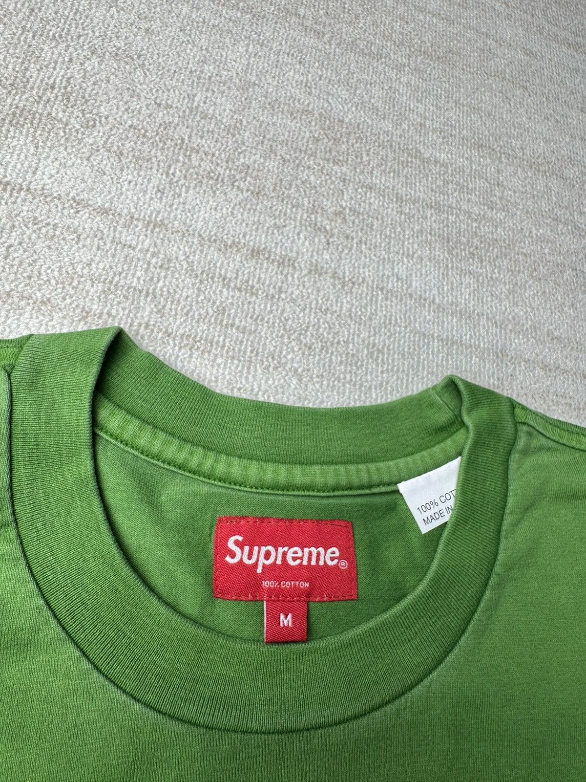Supreme Over-dyed Embroidered logo tee Size US M / EU 48-50 / 2 - 3 Thumbnail