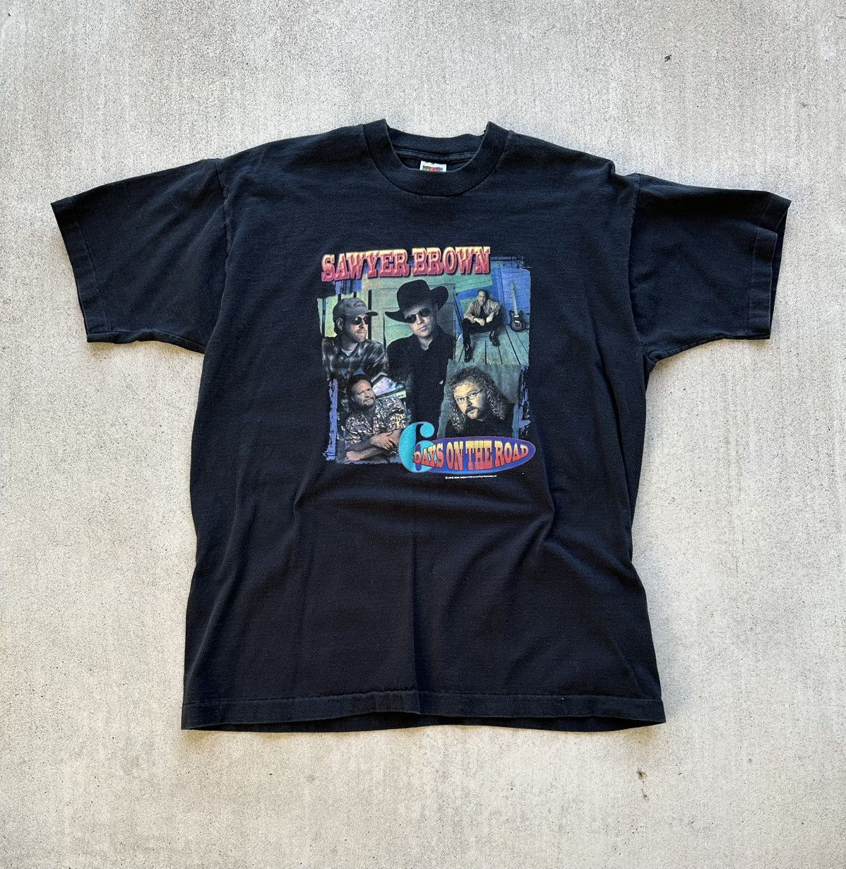 Band Tees × Fruit Of The Loom × Vintage Vintage Sawyer Brown Band Tee Shirt Xl 90s FOTL Promo Merch Size US XL / EU 56 / 4 - 1 Thumbnail