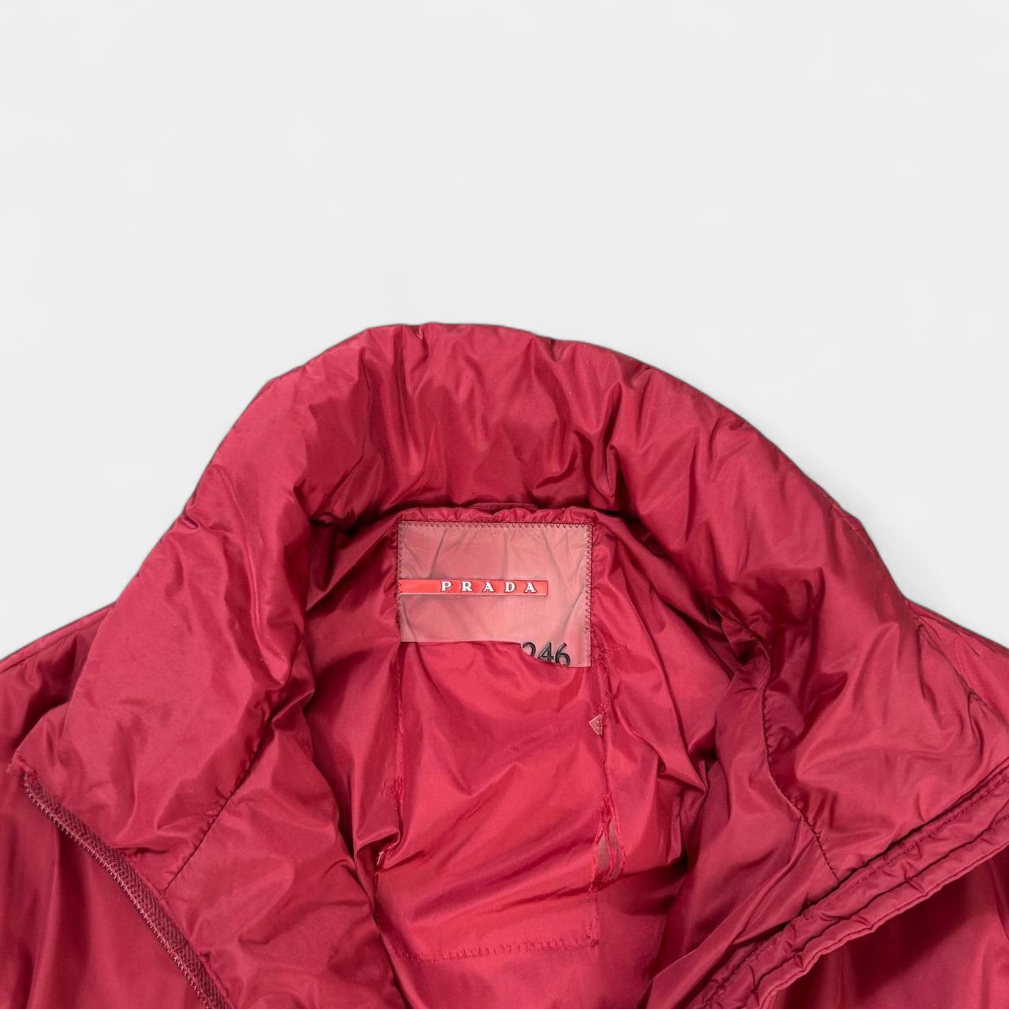 Prada Prada Red Nylon Padded Long Jacket Size US L / EU 52-54 / 3 - 5 Thumbnail