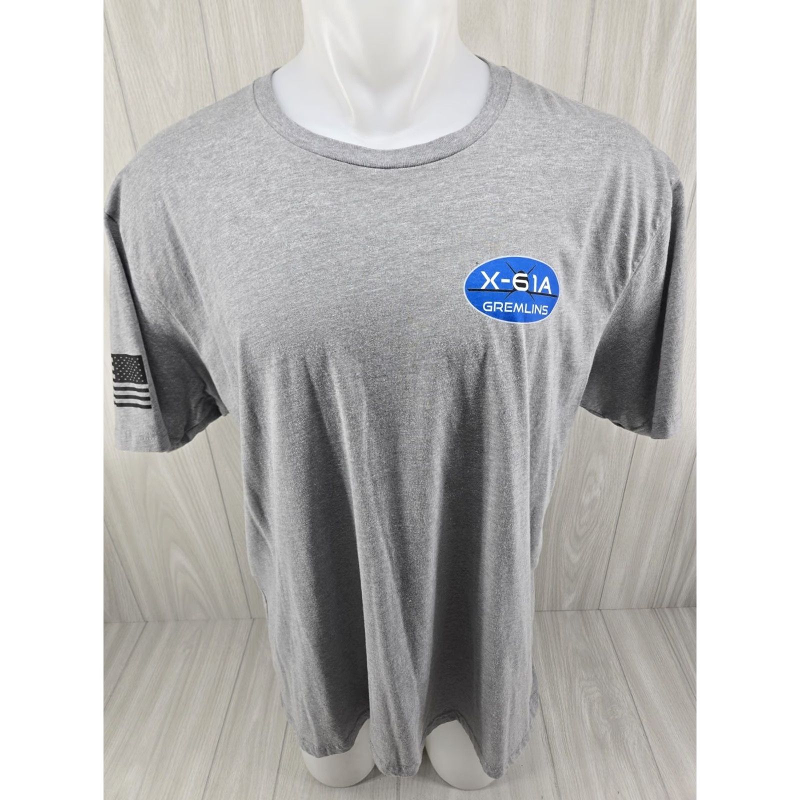 Next Level STAIN Dynetics Company X-61A Gremlins Men's Gray T-shirt Size 2XL Size US XXL / EU 58 / 5 - 3 Thumbnail