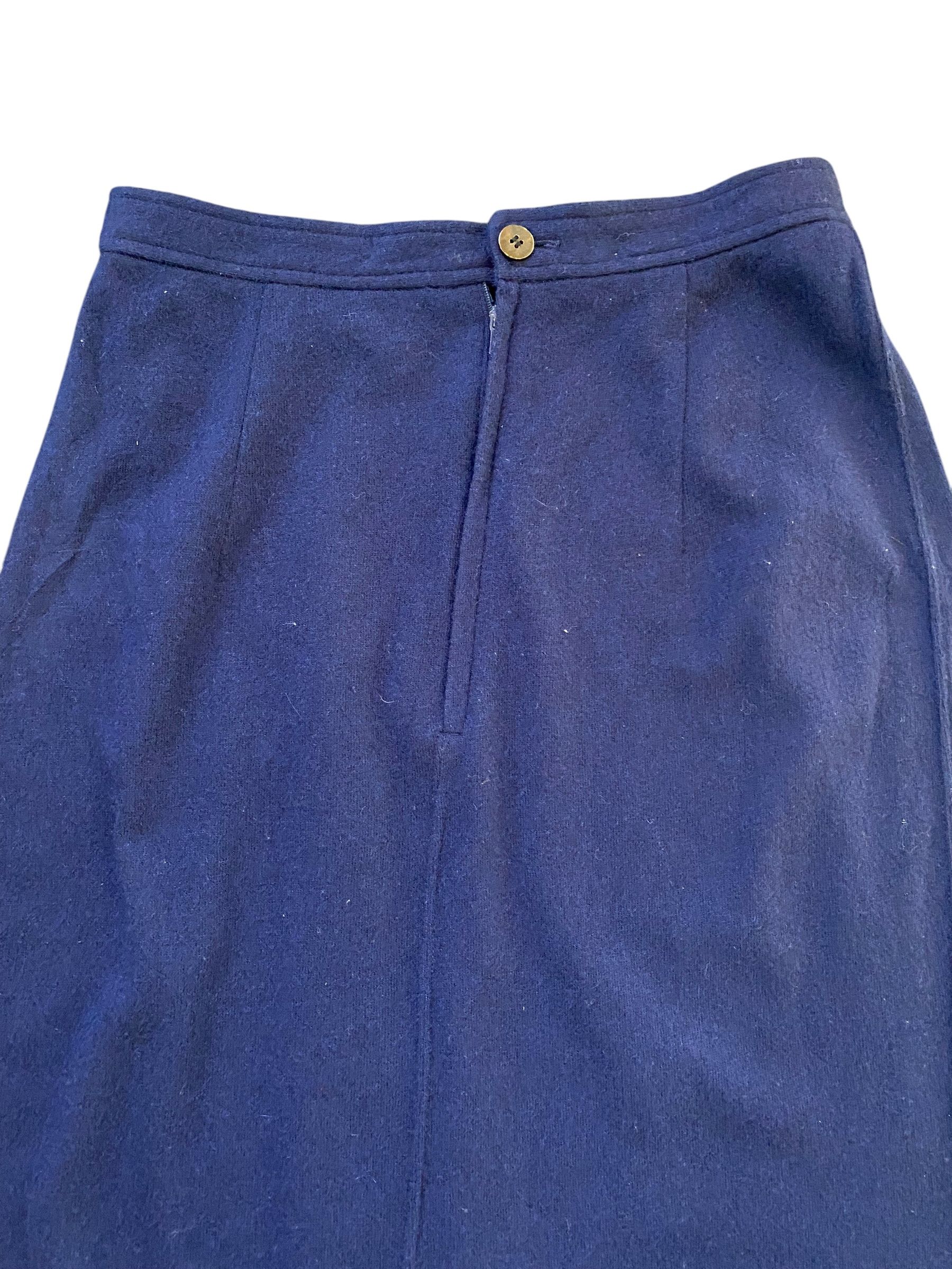 Comme des Garcons × Designer × Vintage 80s Comme des garcons Rei Kawakubo wool button midi skirt Size 24" / US 00 / IT 34 - 6 Thumbnail