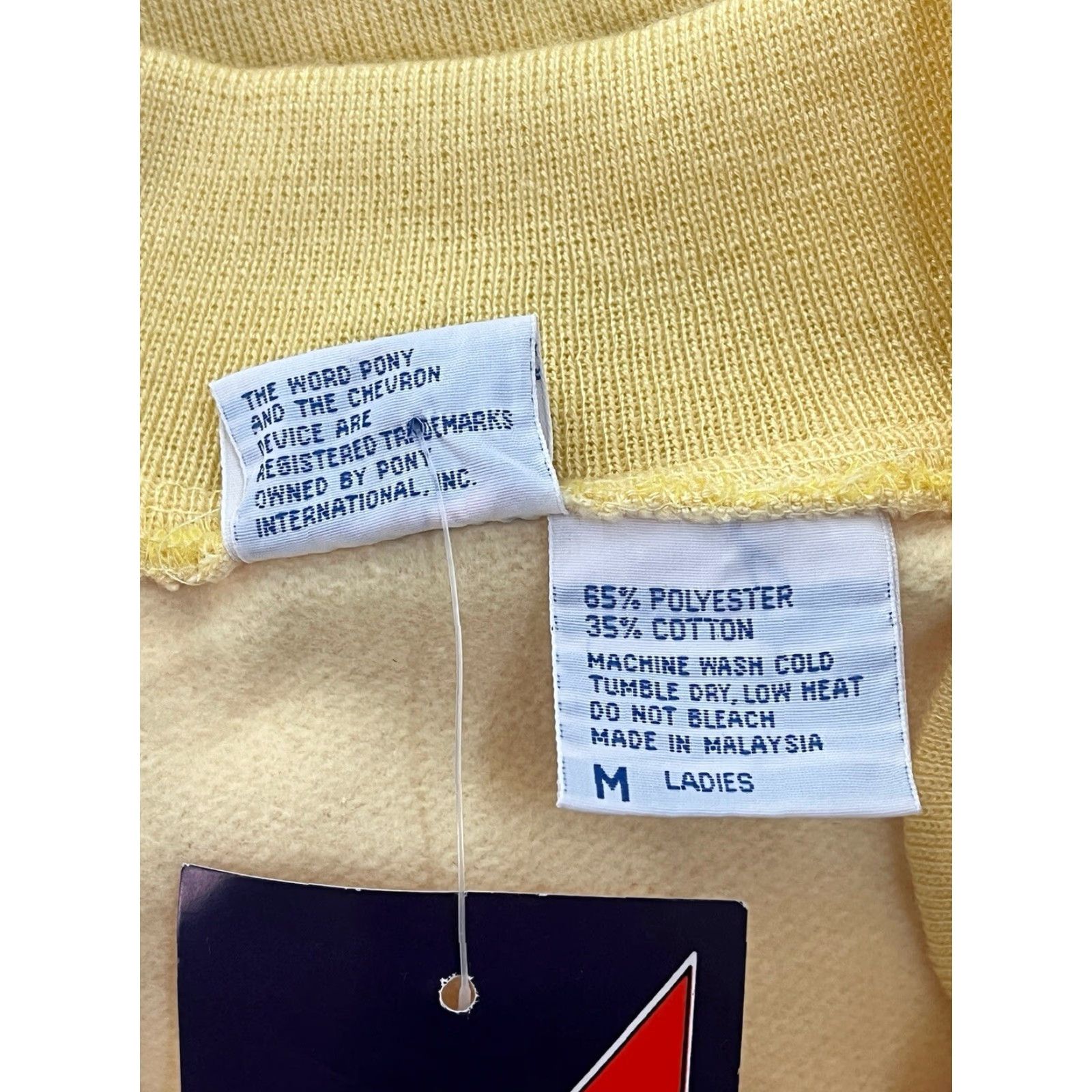 PONY VINTAGE PONY Track Jacket Womens M Yellow 80s 90s NWT Deadstock Embroidered Logo White Trim Pocketed Activewear Jacket Mens? Womens Size M / US 6-8 / IT 42-44 - 6 Thumbnail