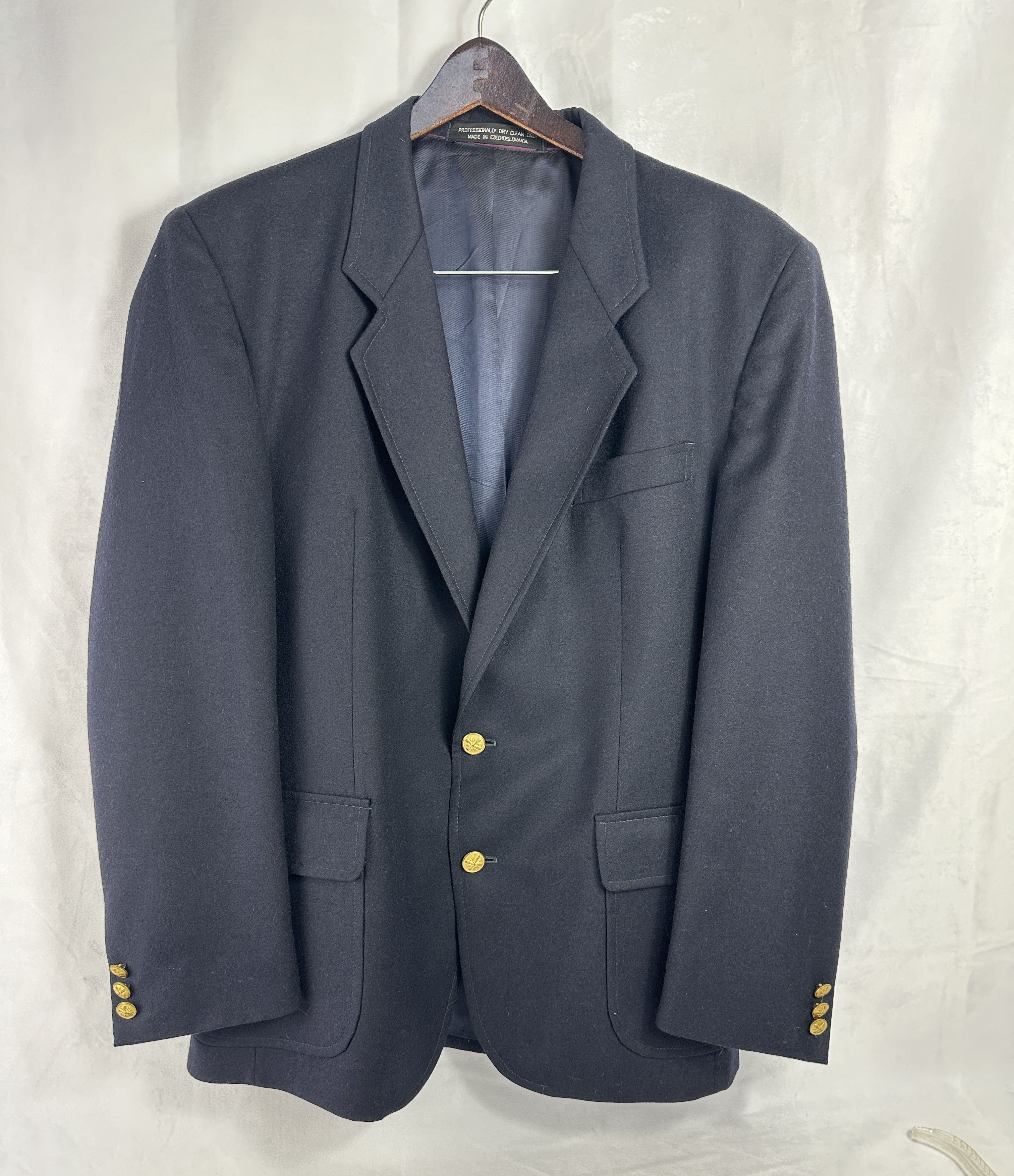 Designer Yorkshire & Hill Wool Blazer Navy 40R Size 40R - 1 Thumbnail