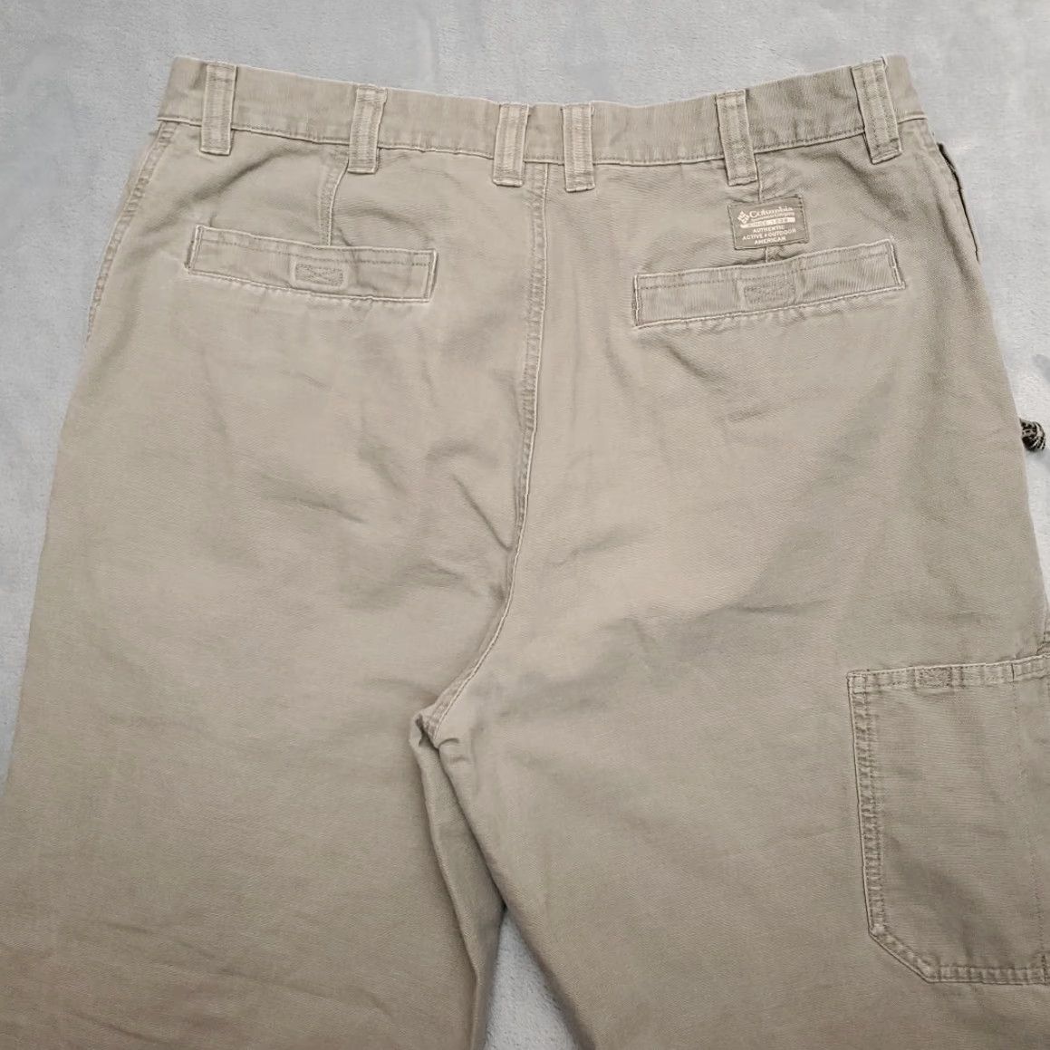 Vintage VINTAGE Columbia Pant Mens 36x33 Beige Canvas Baggy Carpenter Cargo Outdoors Pants Men Beige 5-Pocket Cargo Outdoor Mens Size US 36 / EU 52 - 6 Thumbnail