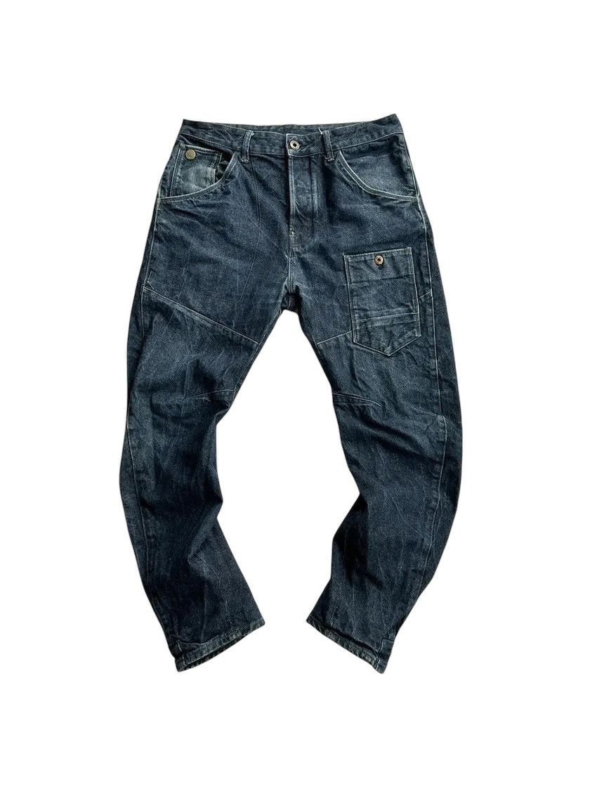 G-Star × Vintage Vintage G Star Raw Alcatraz 3D Tapered BuckleBack Jeans Size US 33 - 7 Thumbnail