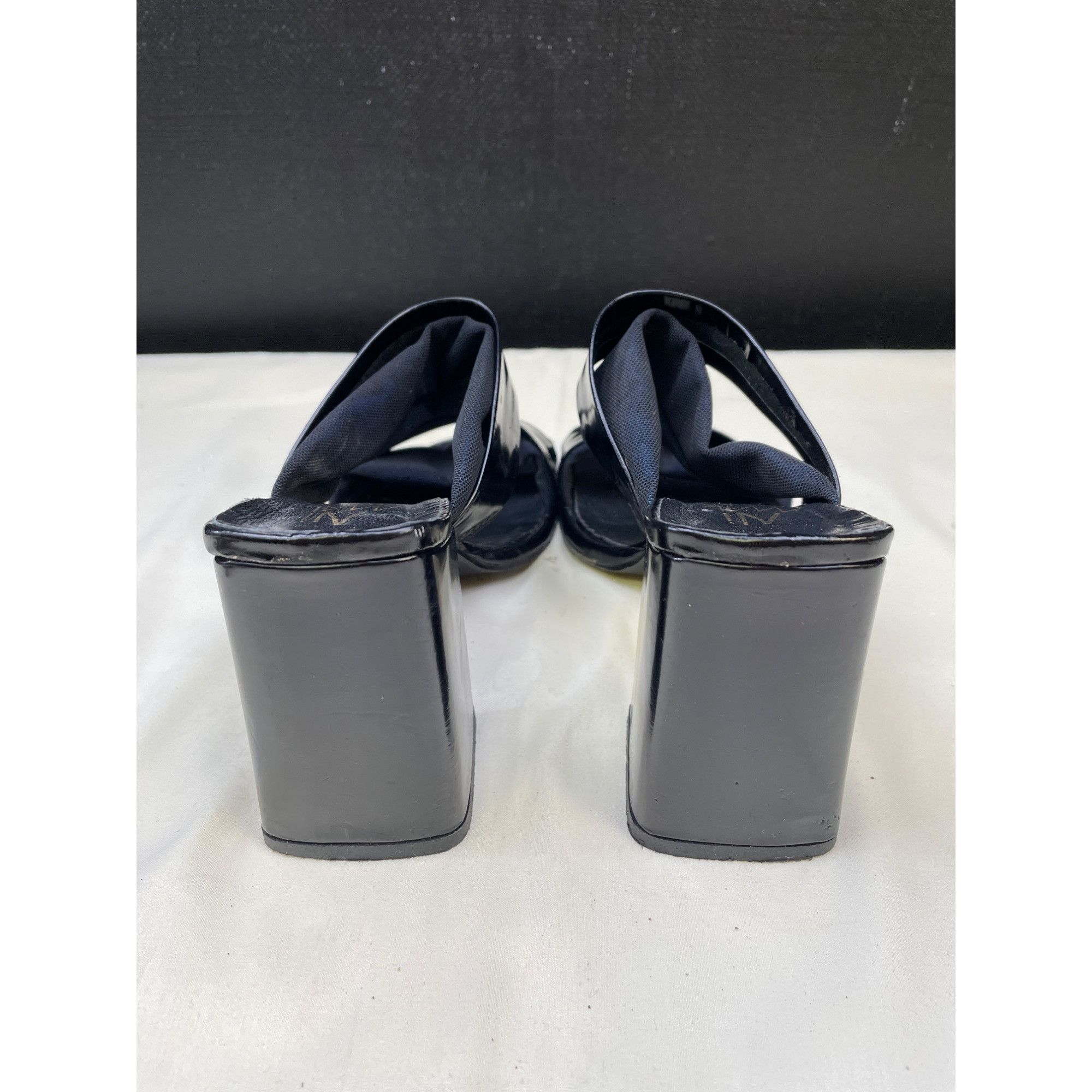 Other Lavorazione Artigiana Women's Black/Blue Shoes/Sandals Heel Size US 6.5 / IT 36.5 - 5 Thumbnail