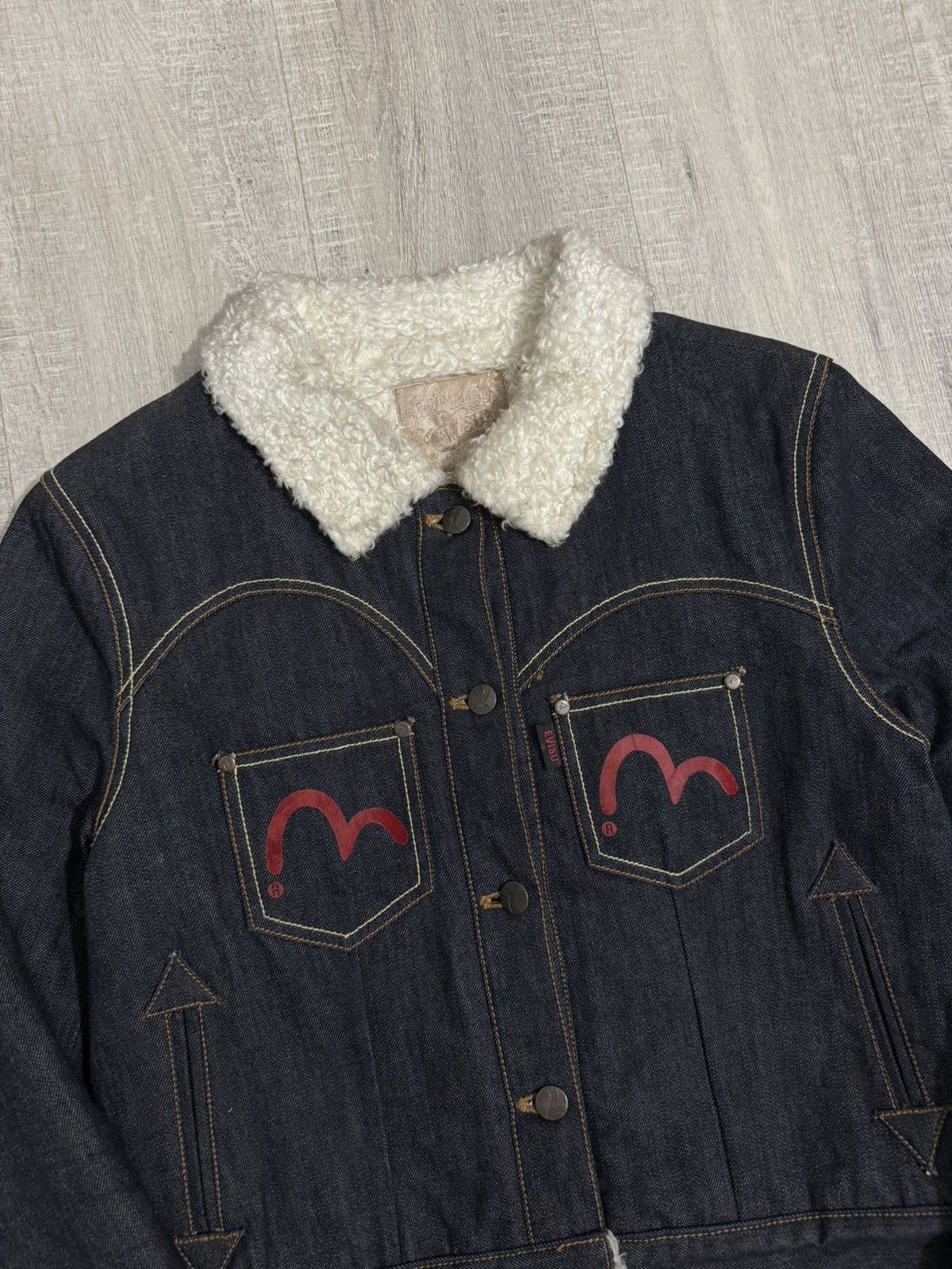 Evisu Evisu sherpa denim jacket Size L / US 10 / IT 46 - 2 Thumbnail