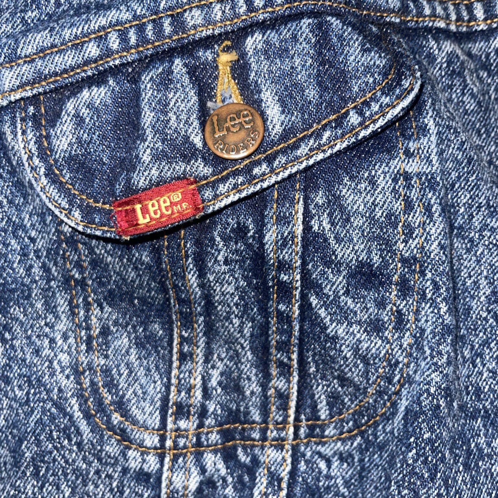 Lee VINTAGE LEE Stonewash Denim Mens Small Oversized 80s 90s Jean Jacket Size US 29 - 6 Thumbnail