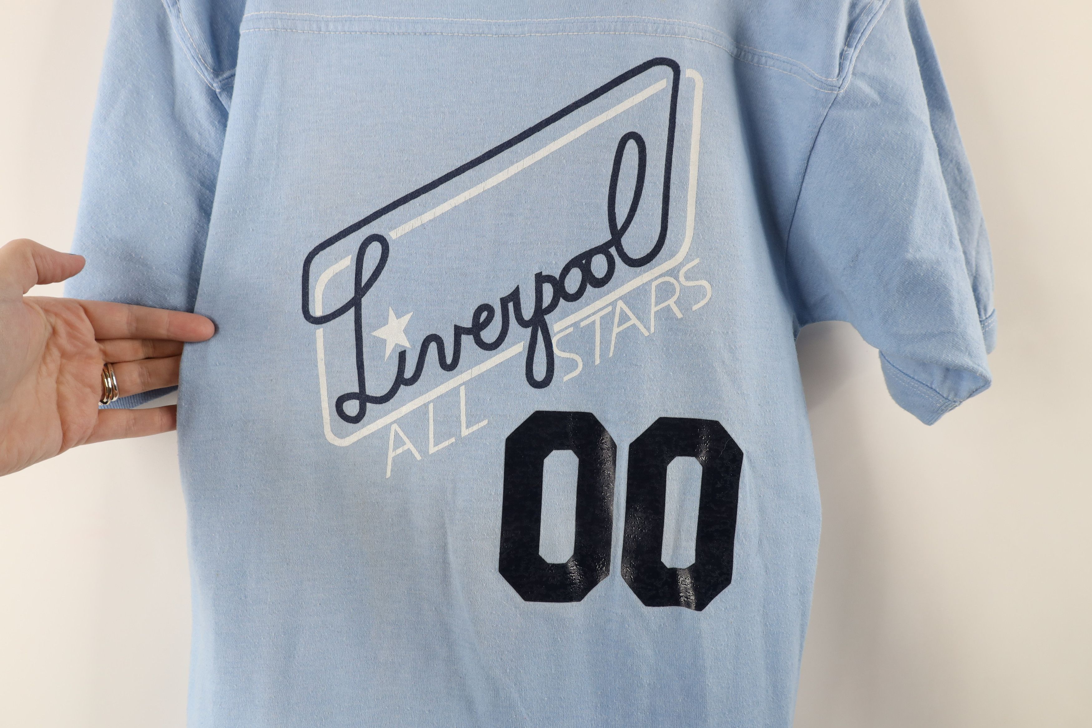Vintage Vintage 70s Liverpool Premier League Soccer Ringer T-Shirt Size US S / EU 44-46 / 1 - 4 Thumbnail