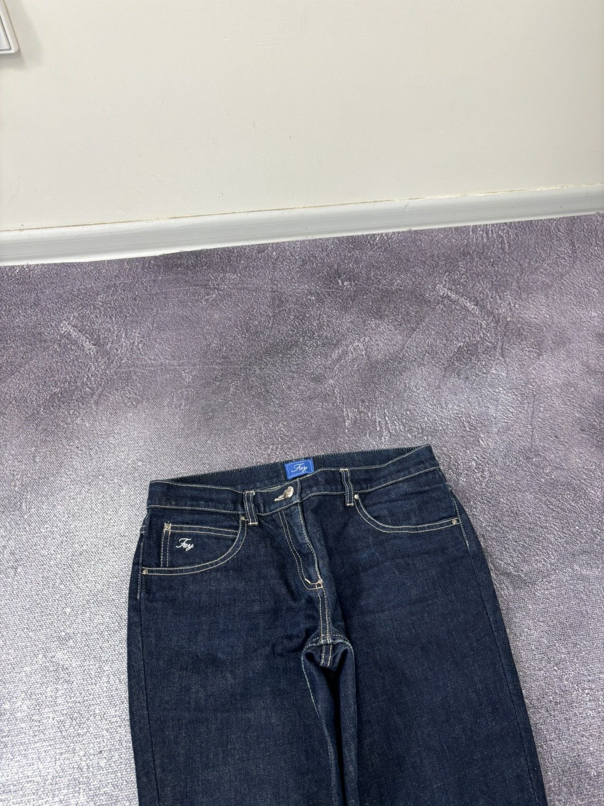 Fay Fay Vintage Women’s Navy Blue Straight Italian Denim Jeans Size 27" / US 4 / IT 40 - 4 Thumbnail
