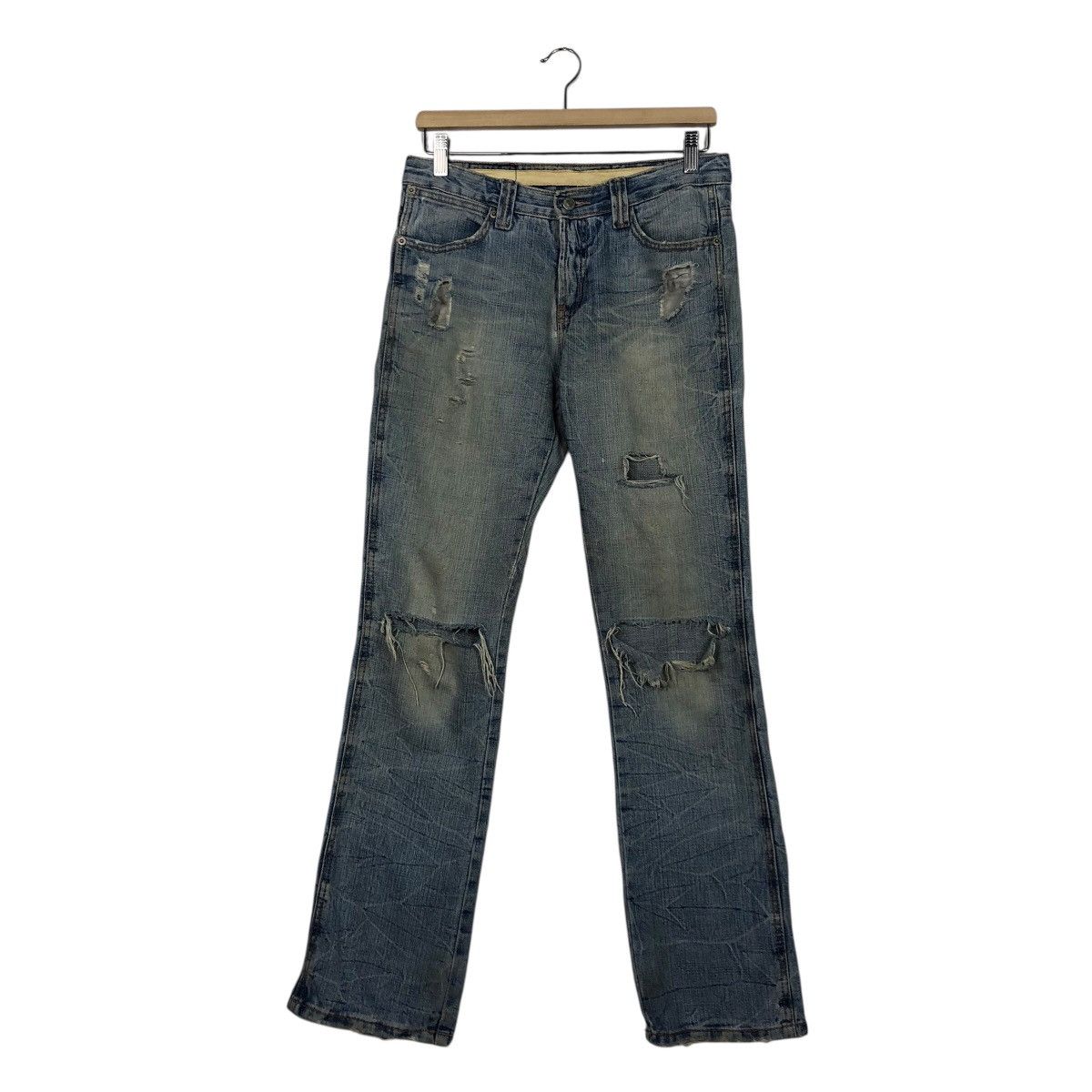 Japanese Brand Hysteric Glamour Vintage Distressed Straight Leg Denim Size 30" / US 8 / IT 44 - 2 Thumbnail