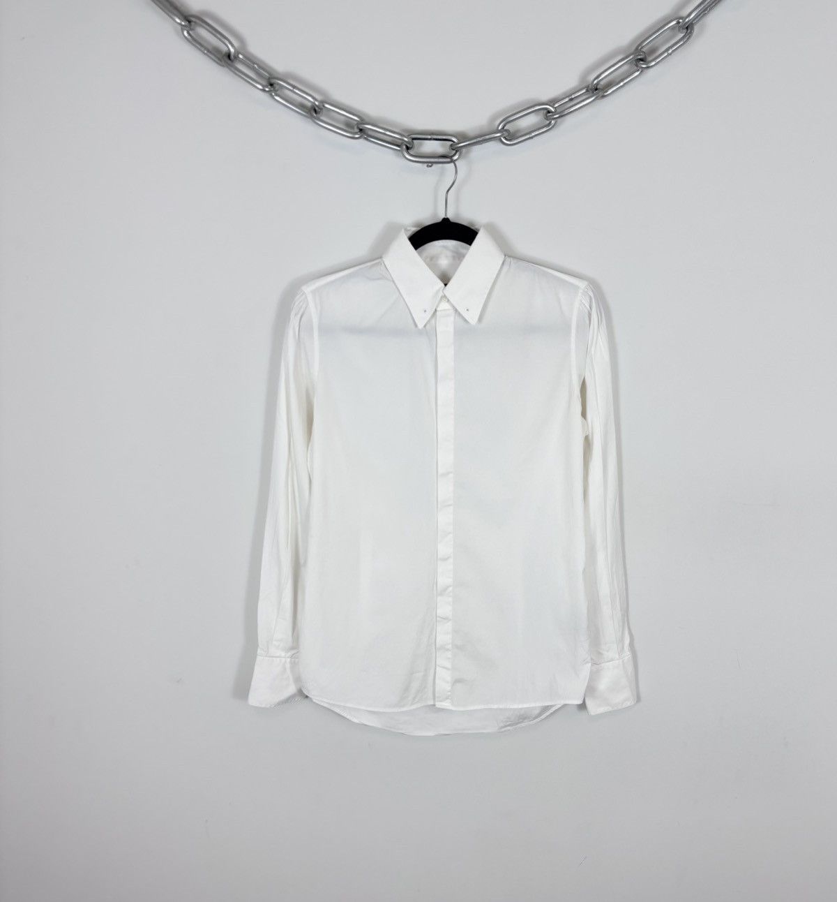 Dsquared2 Dsquared2 Men’s White Button Up Long Sleeve Dress Shirt Size US S / EU 44-46 / 1 - 1 Thumbnail