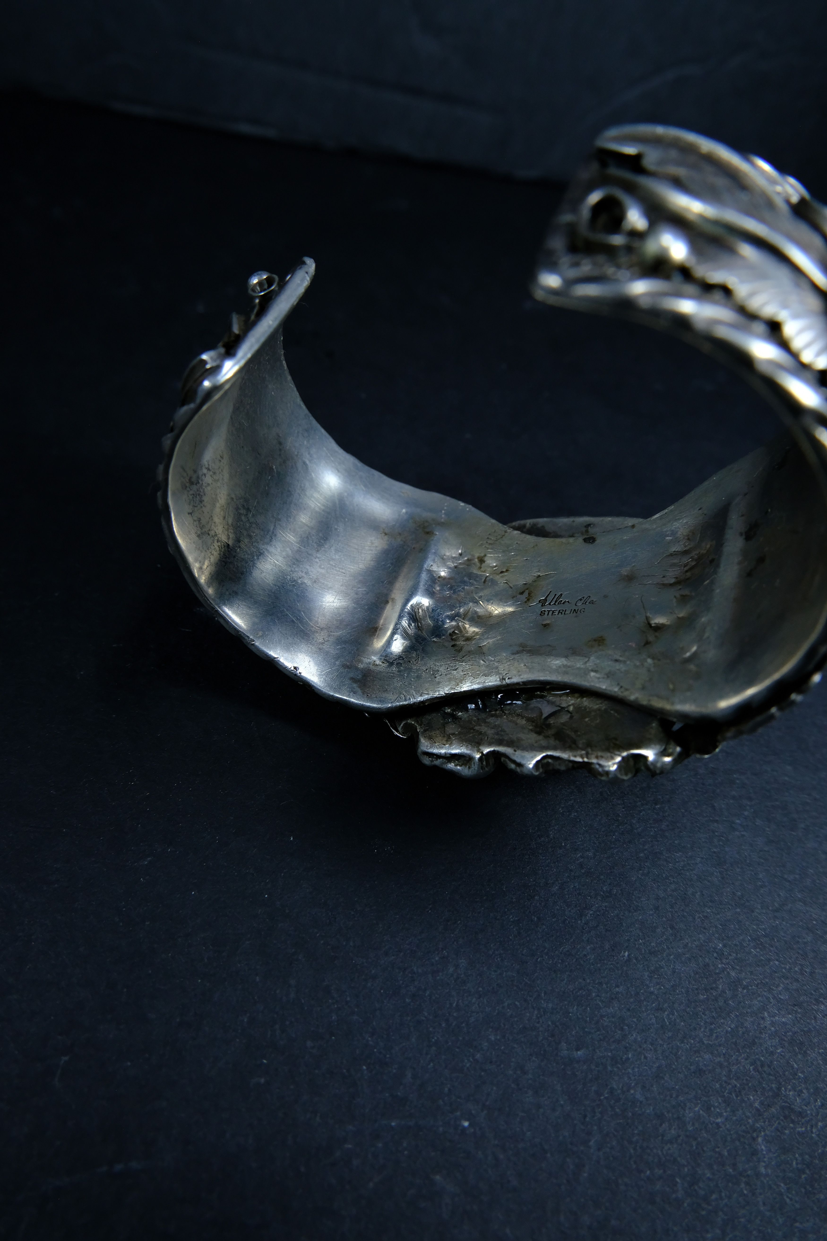 Vintage Turquoise Nugget Silver Bracelet Size ONE SIZE - 13 Thumbnail