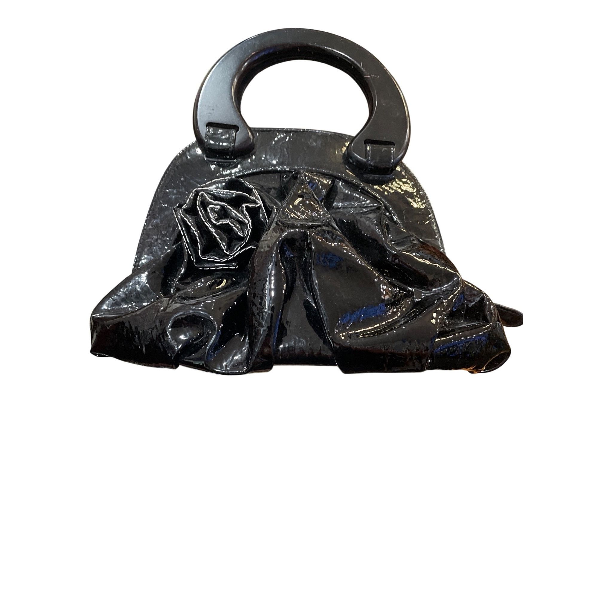 Other Joelin Leather collection wms black leather patent satchel h Size ONE SIZE - 1 Thumbnail
