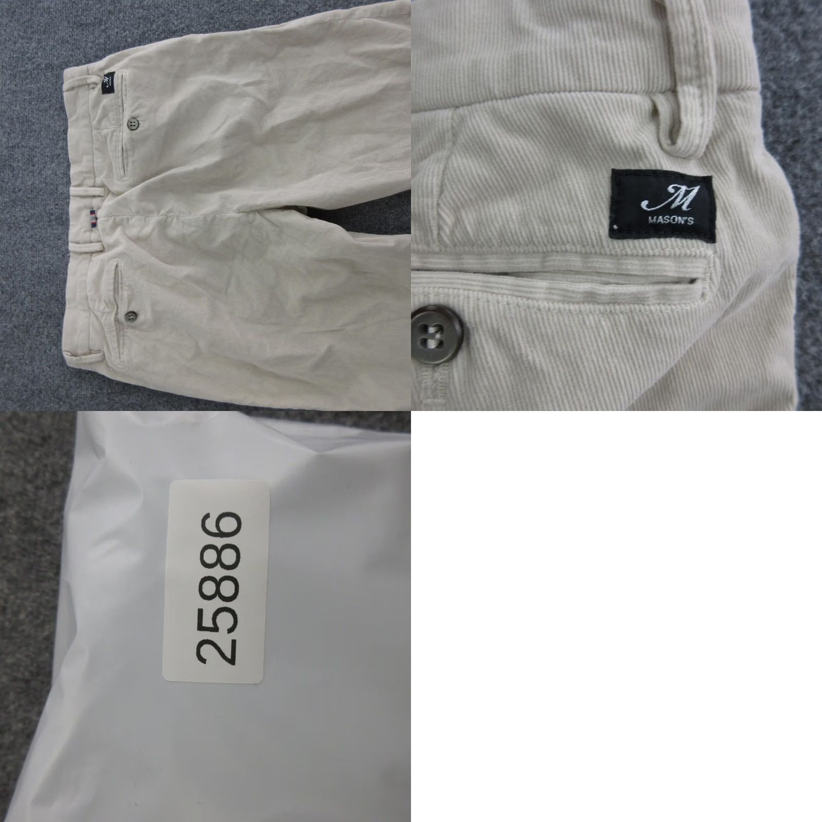 Mason's Mason's Mens Pants Beige Corduroy Chino Straight Leg 32x32 5 Pocket Casual Flat Front Zip Pocket Mens Size US 32 / EU 48 - 9 Thumbnail