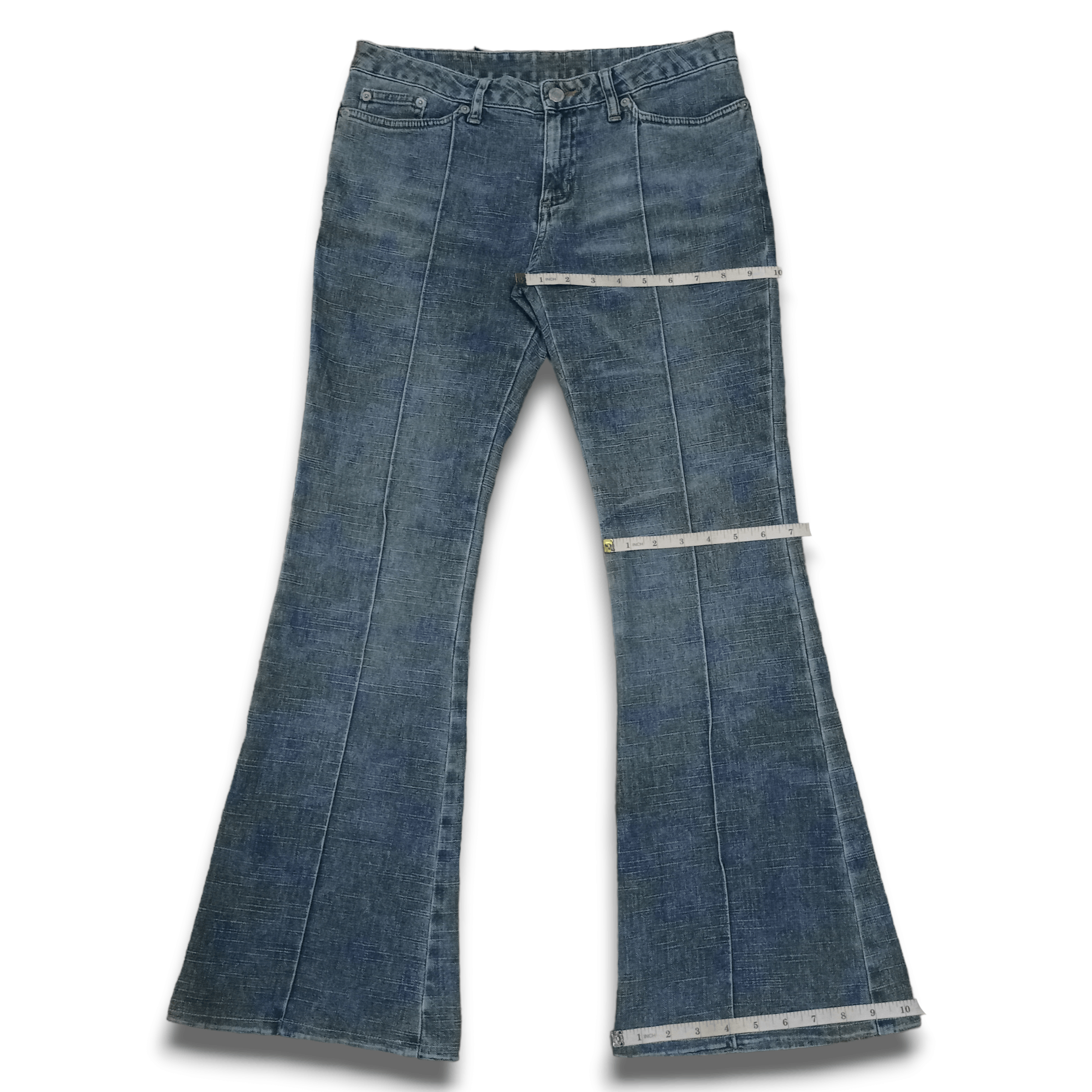 Japanese Brand Vintage Japanese Brand Camo Style Flare Jeans 30x29 Size US 30 / EU 46 - 10 Thumbnail