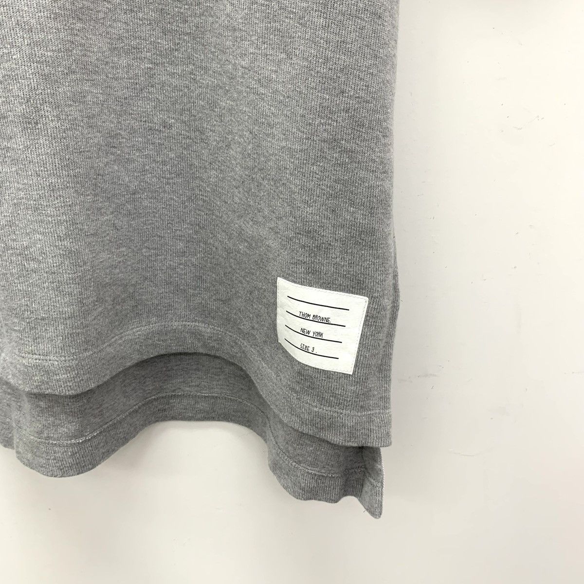 Thom Browne THOM BROWNE Gray Striped Cotton Short Sleeve Polo Shirt Size US L / EU 52-54 / 3 - 4 Thumbnail