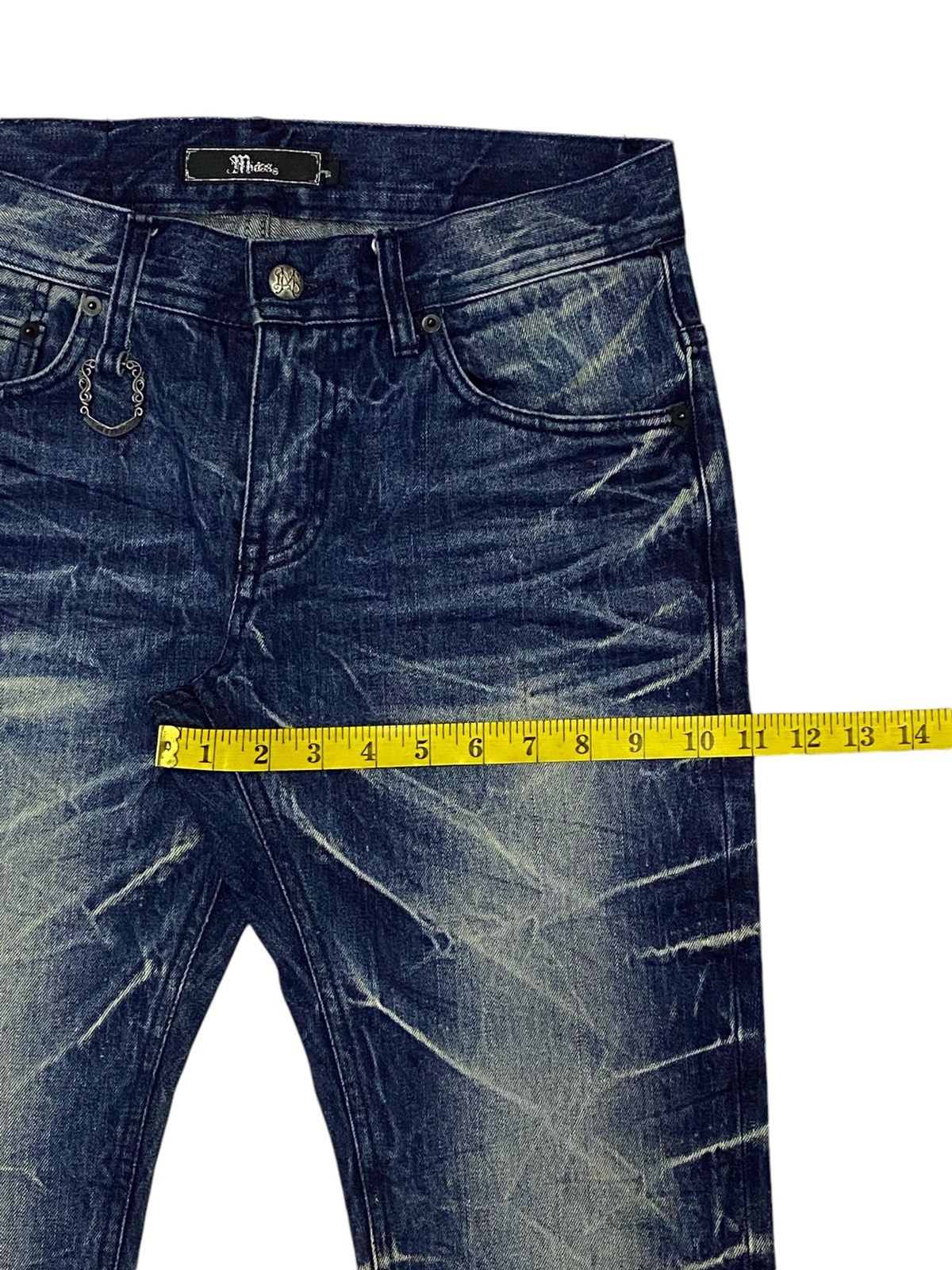Hysteric Glamour Japanese Brand “MIDAS” Low Rise Glitter Splash BootCut Jeans Size US 30 / EU 46 - 21 Thumbnail