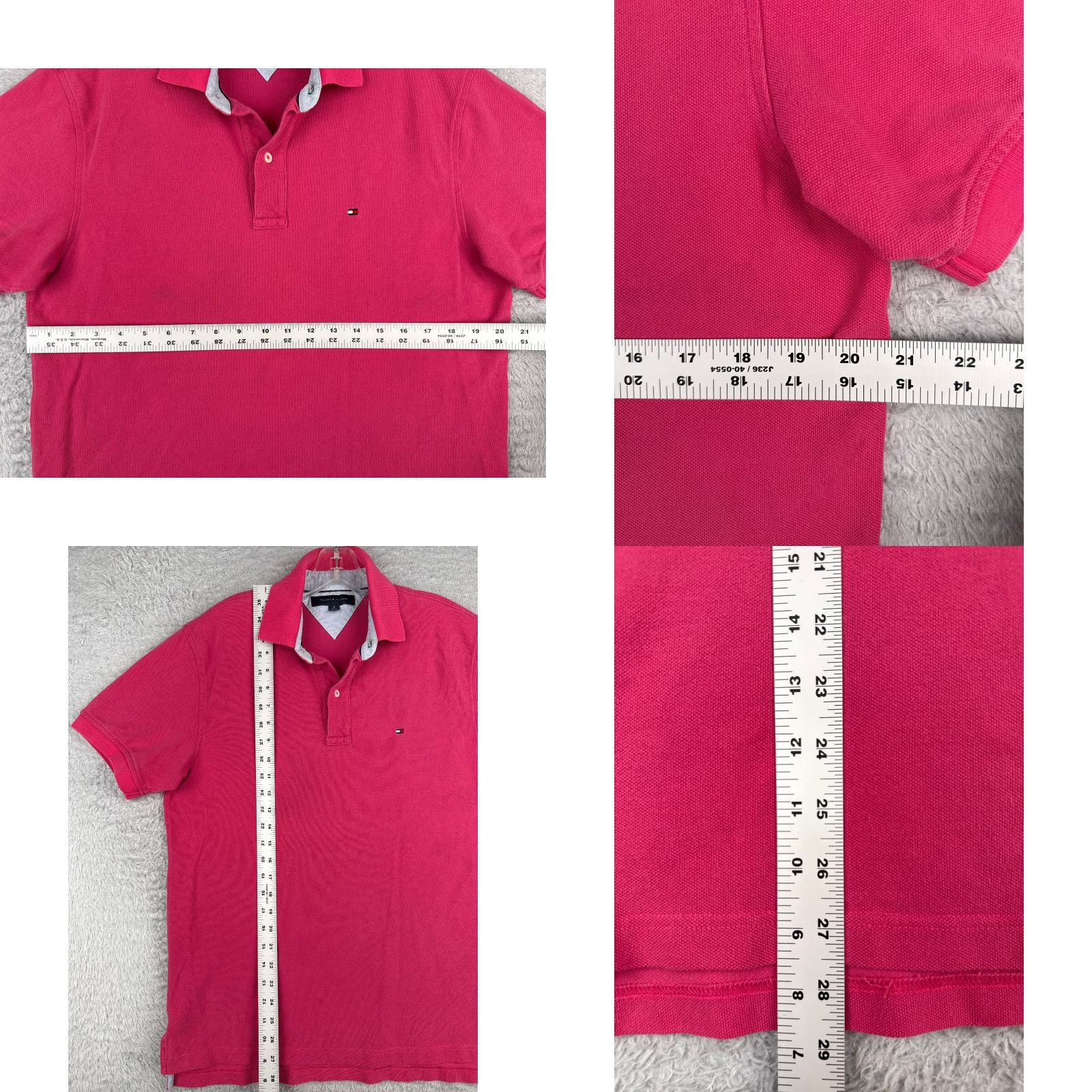 Tommy Hilfiger Tommy Hilfiger Polo Shirt Men Medium Red 100% Cotton Short Sleeve Slim Logo Embroidered Modern American Sports Mens Size US M / EU 48-50 / 2 - 8 Thumbnail