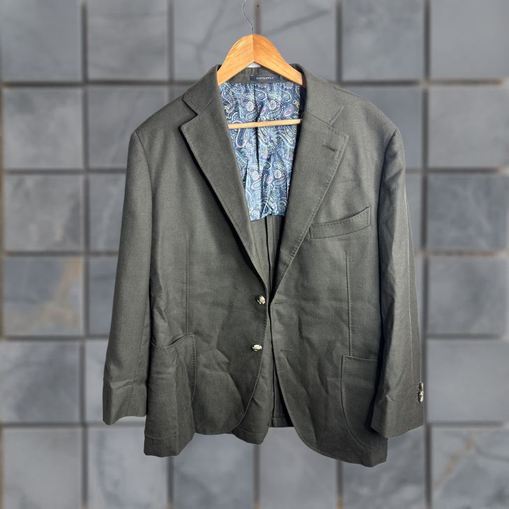 Suitsupply Suitsupply Blazer Mens 38 Gray Wool La Spalla 2 Button Jacket Sport Coat Paisley Size 38R - 1 Thumbnail