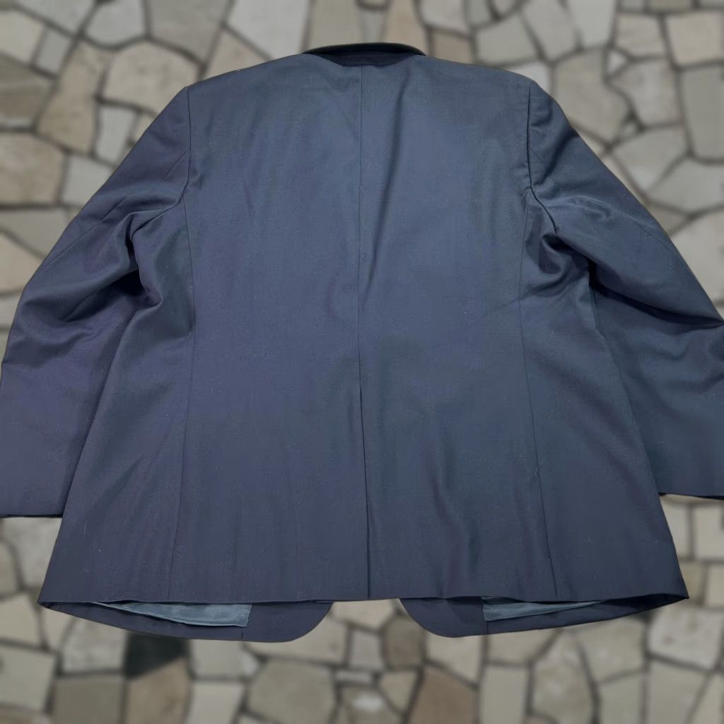 Joseph Joseph & Feiss Gold Navy Wool Executive Fit Sport Coat Blazer Mens 46R Solid Notch Lapel Two-Button Jacket Coat Size 46R - 1 Thumbnail