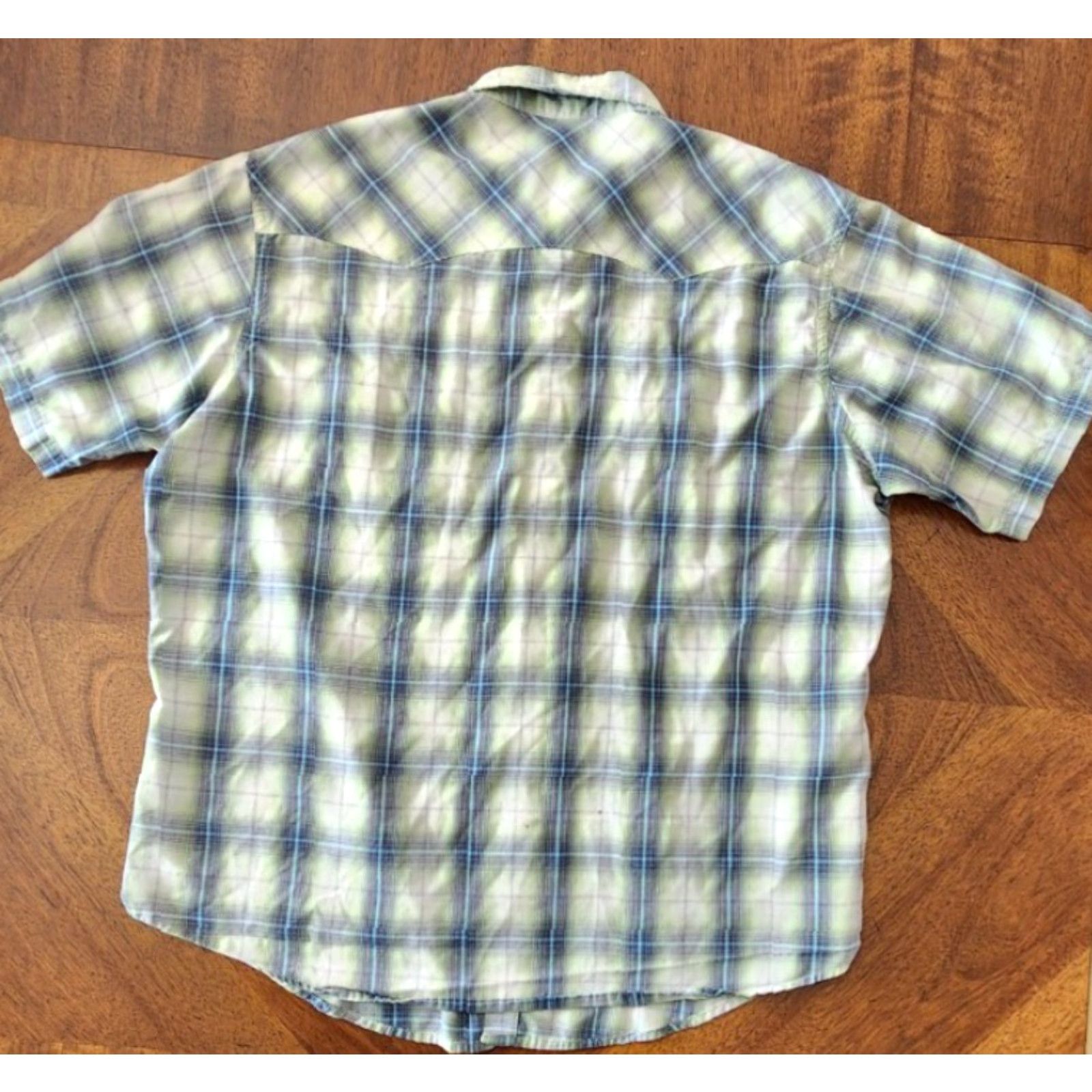Wrangler Wrangler Wrancher Shirt Mens XL Green Plaid Pearl Snap Western Cowboy Shirt Size US XL / EU 56 / 4 - 2 Thumbnail