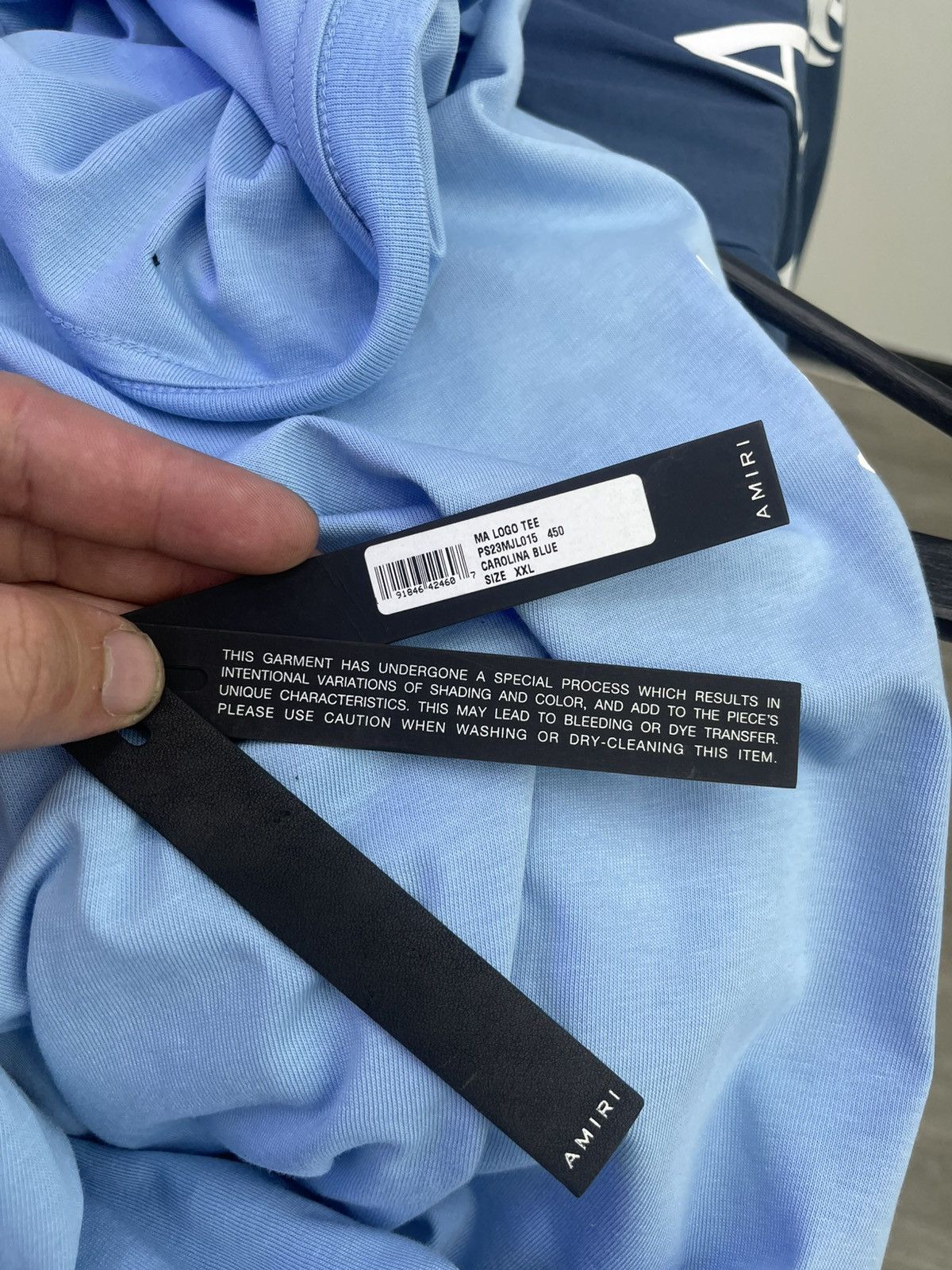 Amiri Amiri MA tee (carolina blue) Size US XXL / EU 58 / 5 - 5 Thumbnail