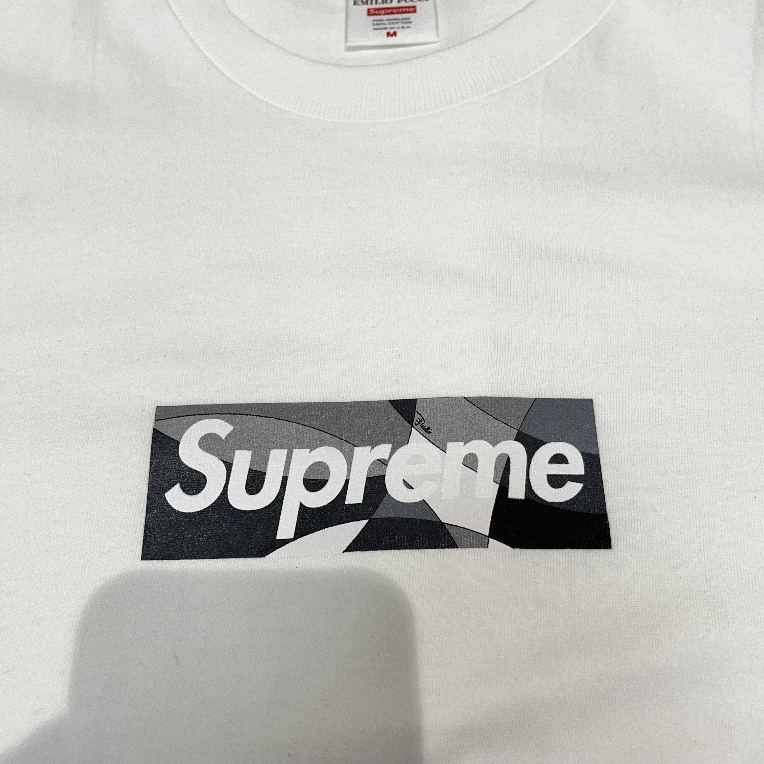 Supreme Supreme x Emilio Pucci Box Logo Tee White Size US M / EU 48-50 / 2 - 3 Thumbnail