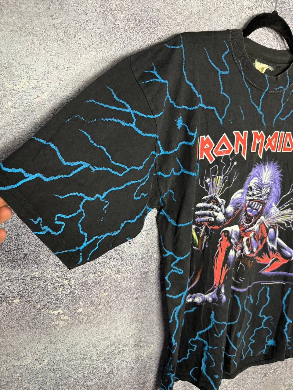 Band Tees × Iron Maiden × Vintage Vintage 1993 Iron Maiden A Real Live Tour AOP Print Tee Size US XL / EU 56 / 4 - 6 Thumbnail