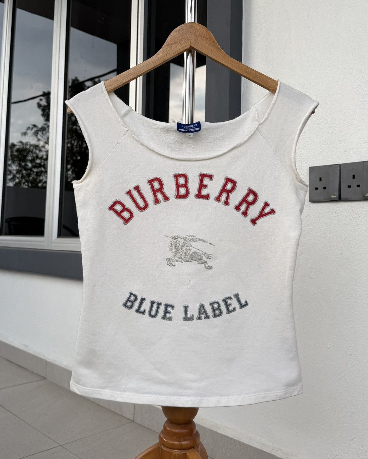 Burberry BURBERRY BLUE LABEL Spellout Stretchable Tank Top Size S / US 4 / IT 40 - 3 Thumbnail