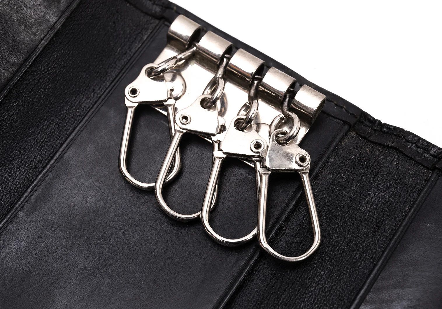Jean Paul Gaultier Metal Plate Key Case in Black Size ONE SIZE - 13 Thumbnail