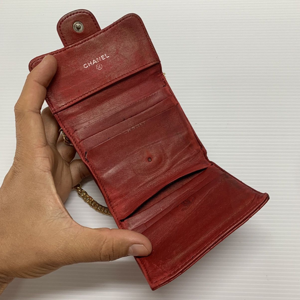 Chanel Chanel Red Leather Wallet Size ONE SIZE - 18 Thumbnail