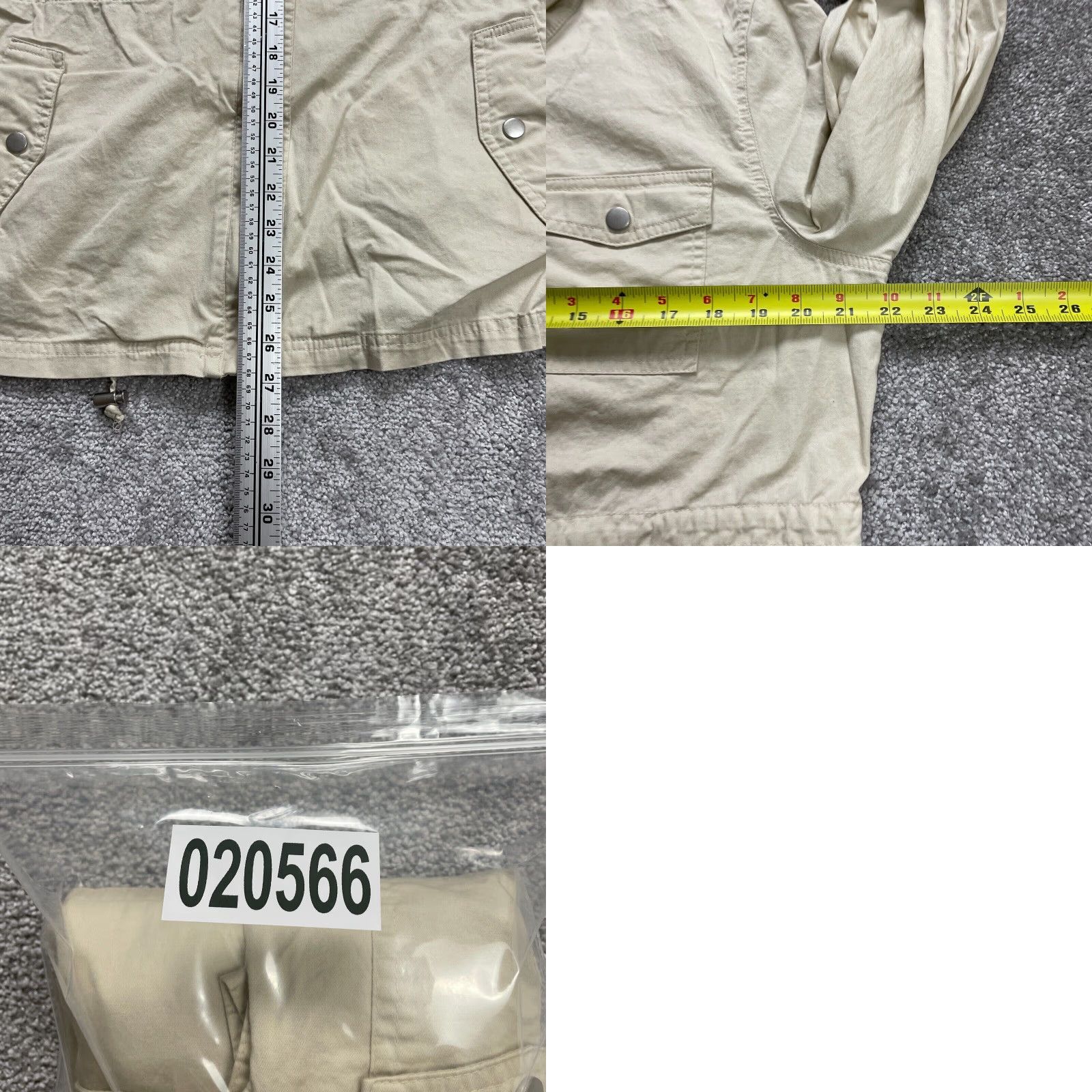 Blair Blair Jacket Womens Medium Beige Collared Casual Cotton Blend Long Sleeve Regular Fit Size M / US 6-8 / IT 42-44 - 8 Thumbnail