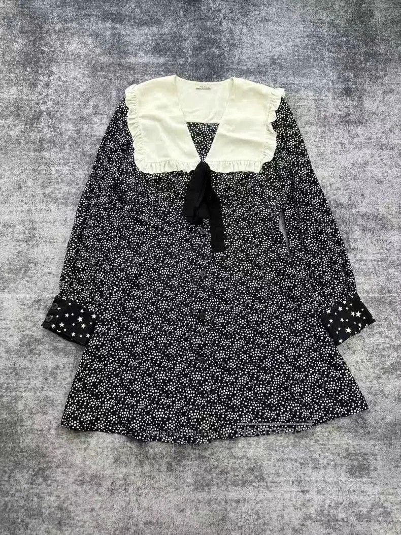 Miu Miu Miu Miu Star Print Silk Dress. Size US 42 / EU 58 - 1 Thumbnail