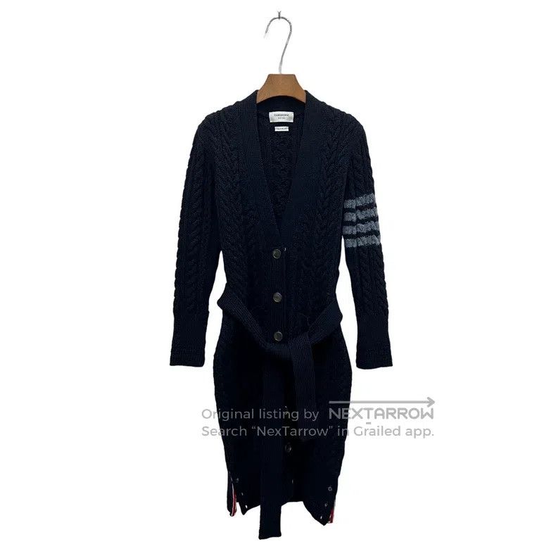 Thom Browne Thom Browne Coarse holly knitted striped front opening coa Size XS / US 0-2 / IT 36-38 - 1 Thumbnail