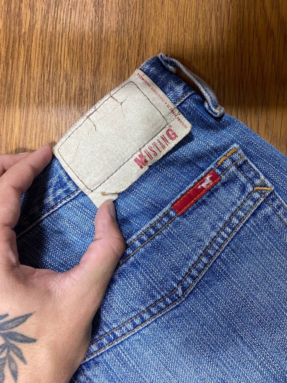 Jean × Mustang × Vintage Vintage 90s mustang jeans light blue wash Size US 36 / EU 52 - 7 Thumbnail