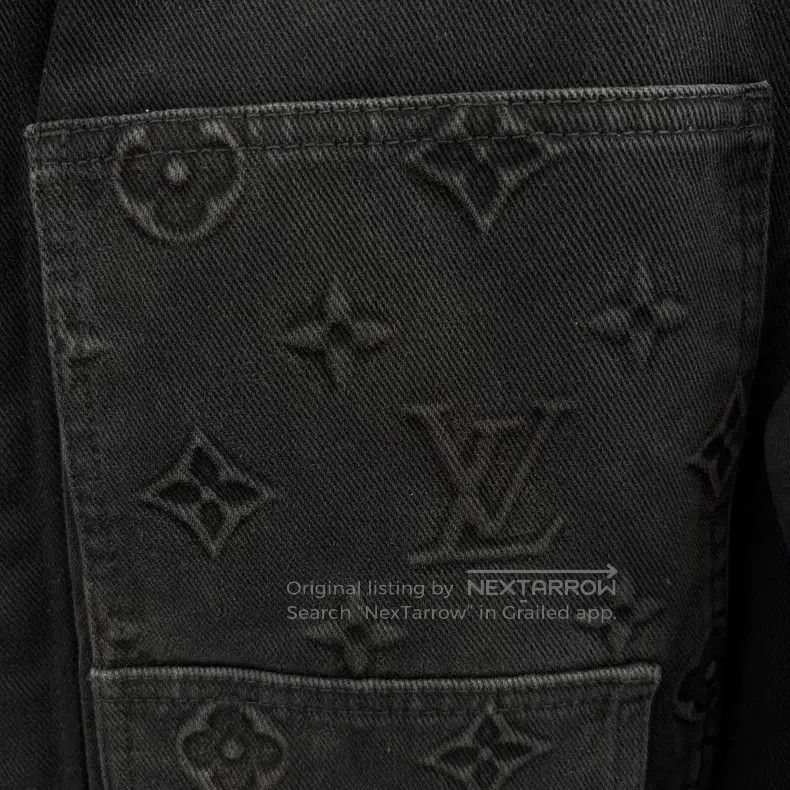 Louis Vuitton Louis Vuitton Black embossed logo denim jacket Size US M / EU 48-50 / 2 - 4 Thumbnail