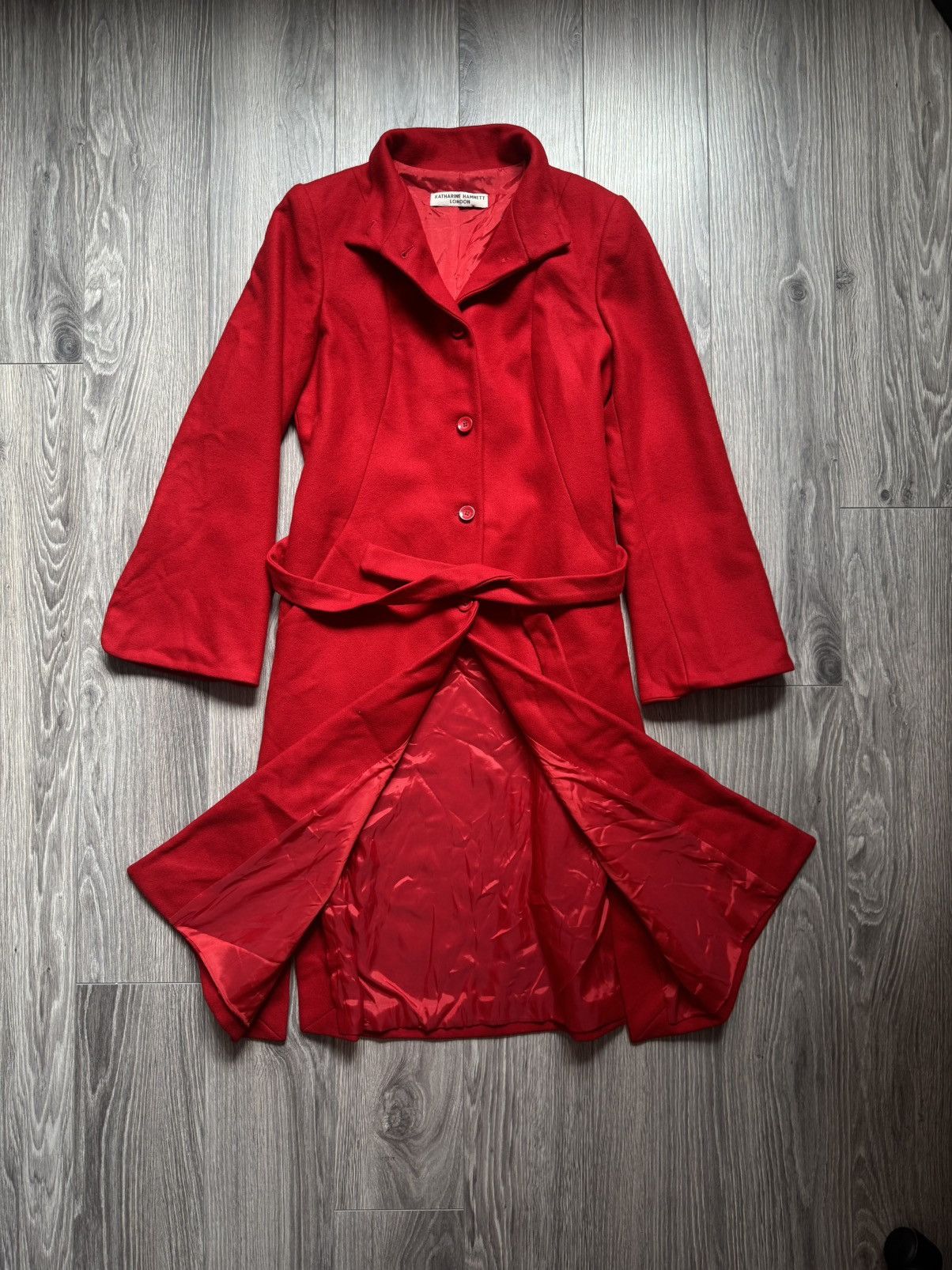 Katharine Hamnett London Vintage Katharine Hamnett London red wool belted coat 46 Size L / US 10 / IT 46 - 6 Thumbnail