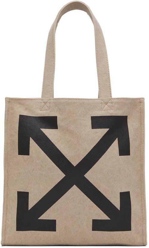 Off-White o1in1s1024 Q:3 / Size: OS / Quote Shopper 40 Bag Black/Beige Size ONE SIZE - 3 Thumbnail