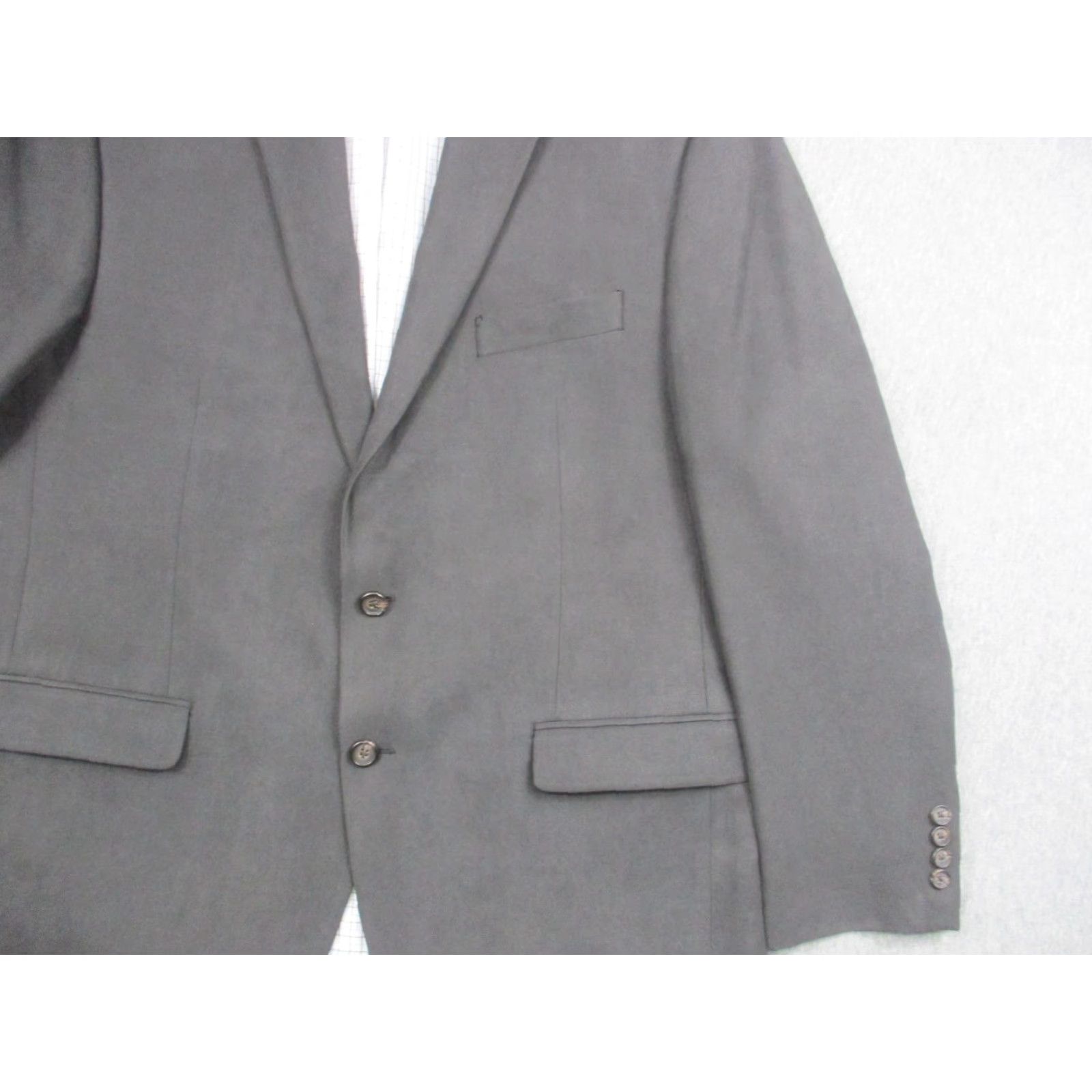Ralph Lauren Lauren Ralph Lauren Blazer Mens 44R Gray Two Button Notch Lapel Sport Coat Lined Size 44R - 7 Thumbnail