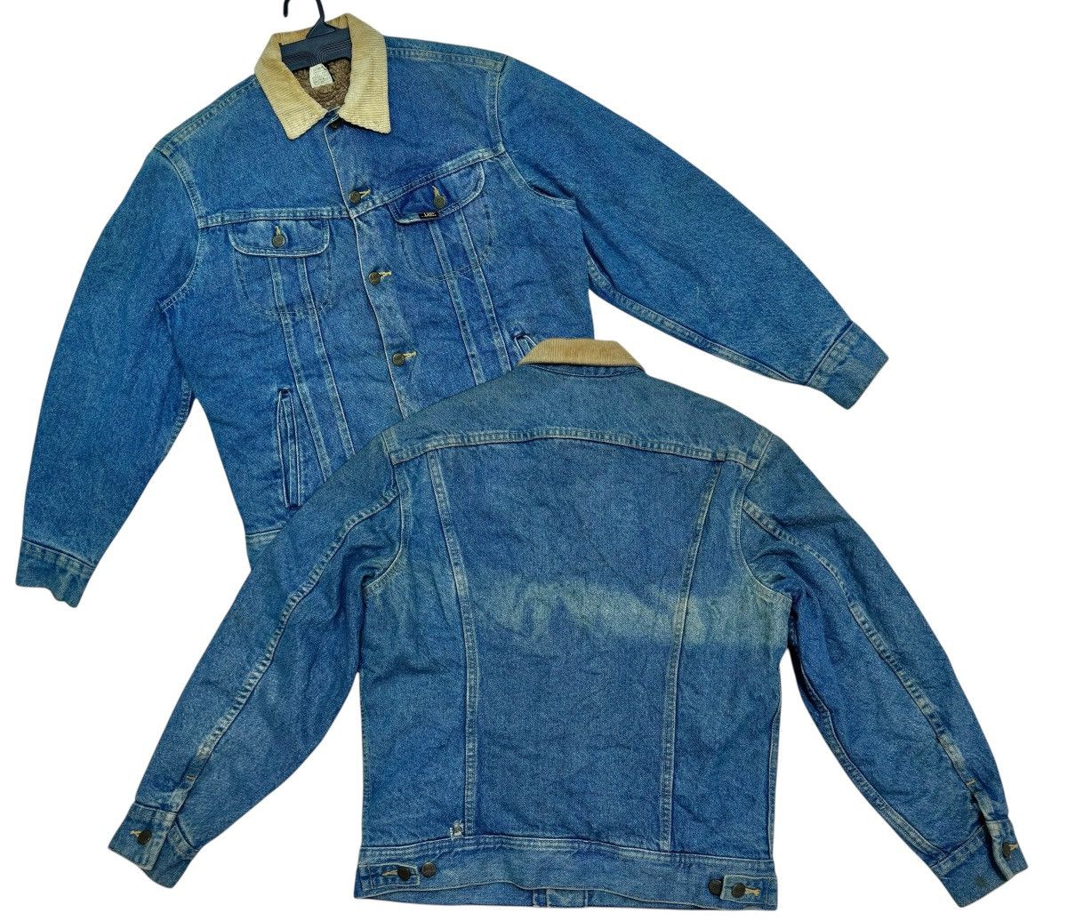Lee Vintage Distressed Lee Raiders Sherpa Denim Jacket Size US S / EU 44-46 / 1 - 1 Thumbnail