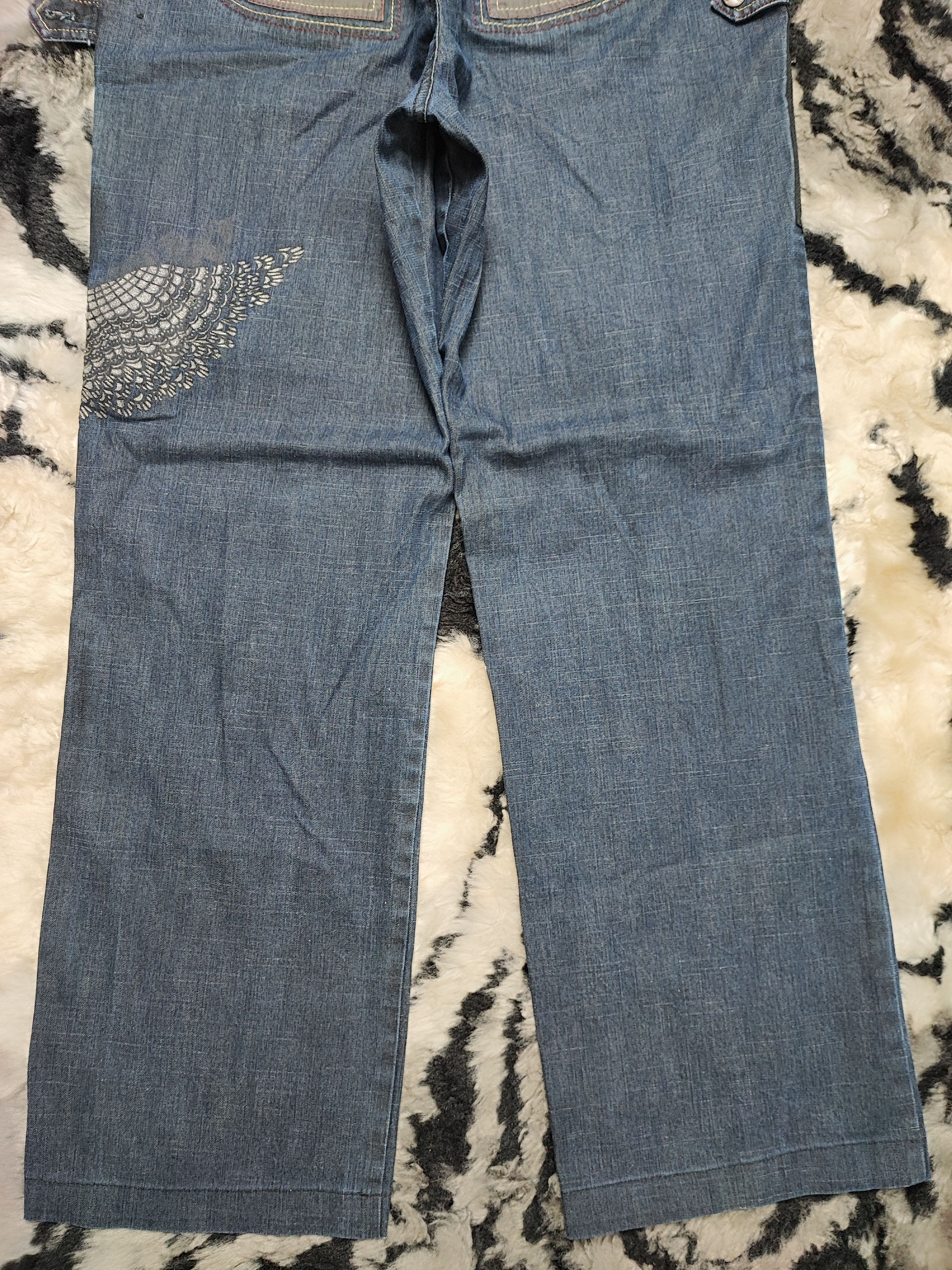 Number (N)ine Vintage Eagle Embroidery Baggy Loose Bootcut Wide Leg Size US 28 / EU 44 - 18 Thumbnail