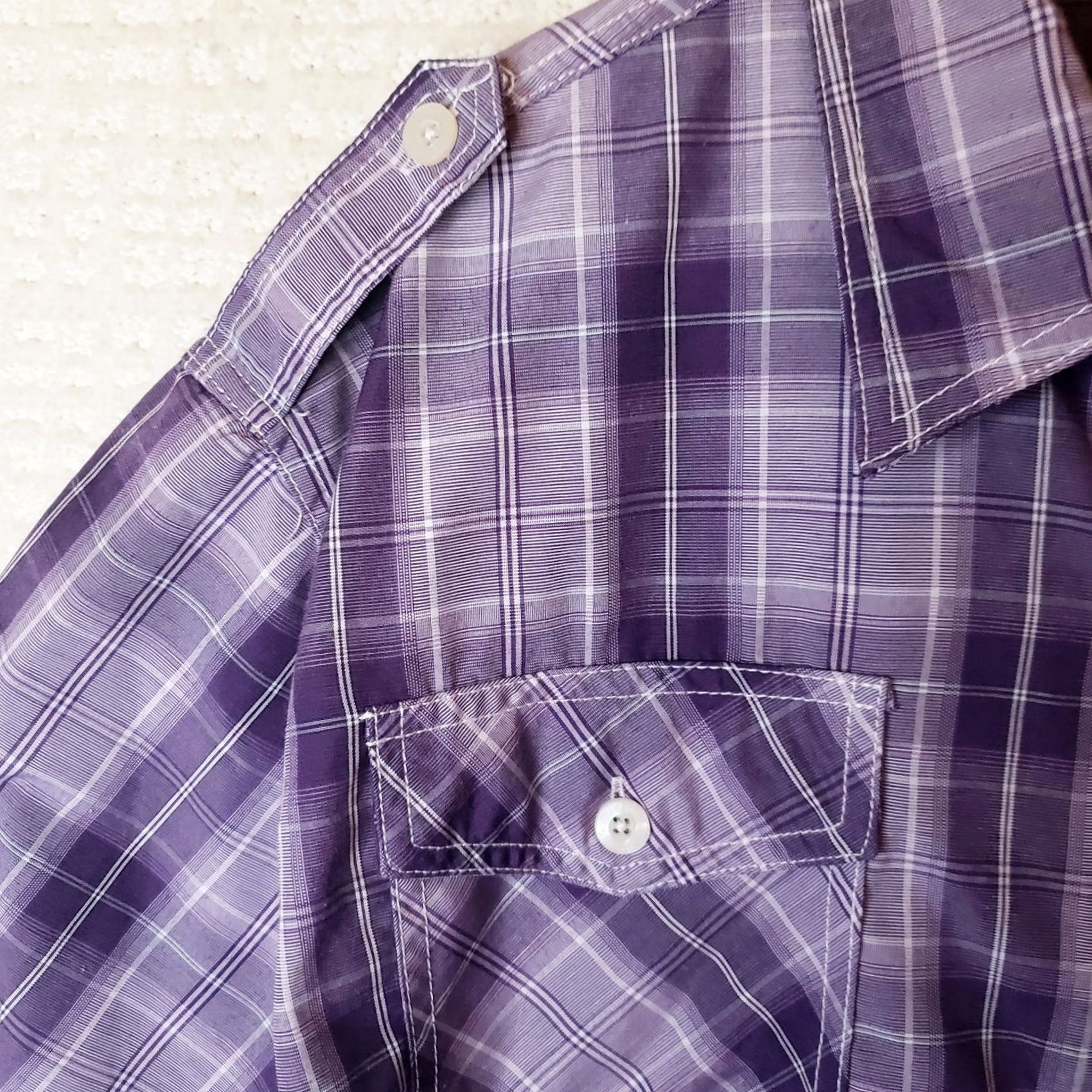 Akademiks Akademiks Purple Plaid Button Down Shirt - 2XL Size US XXL / EU 58 / 5 - 5 Thumbnail