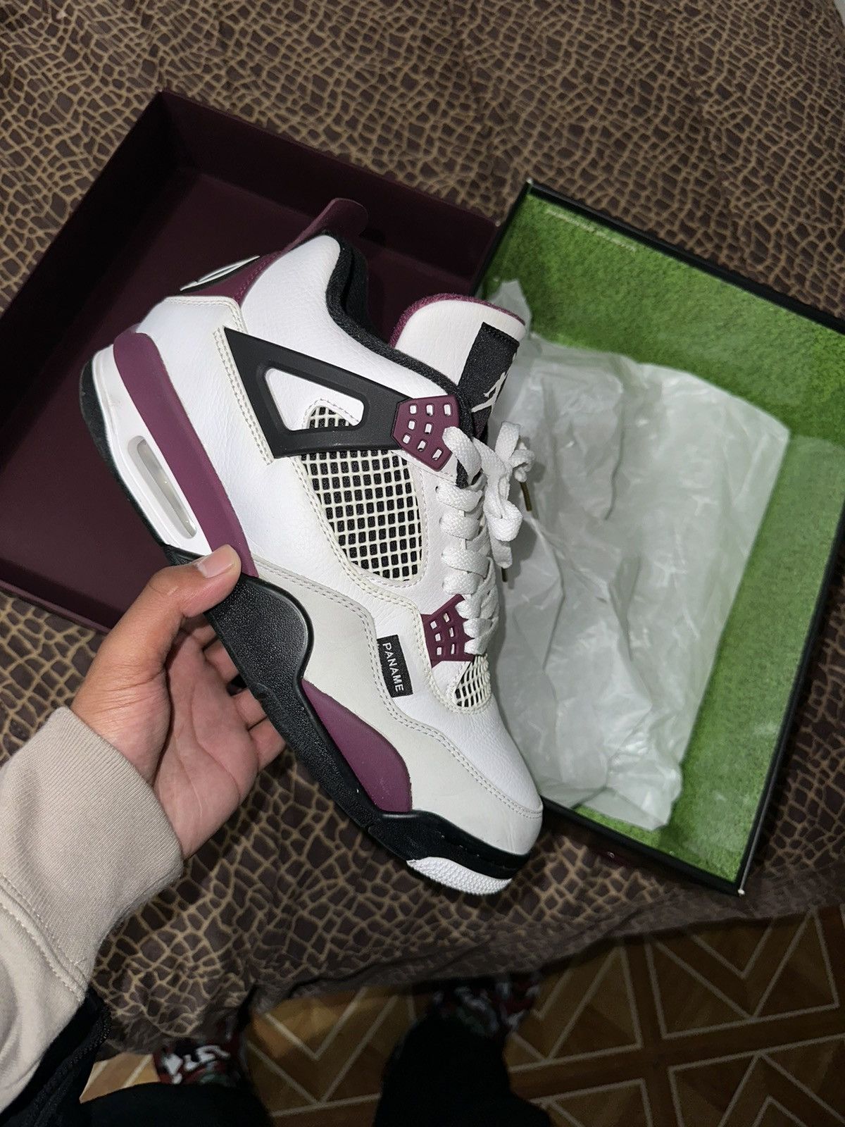 image of Jordan Brand 4 Psg Shoes in White, Men's (Size 9.5)