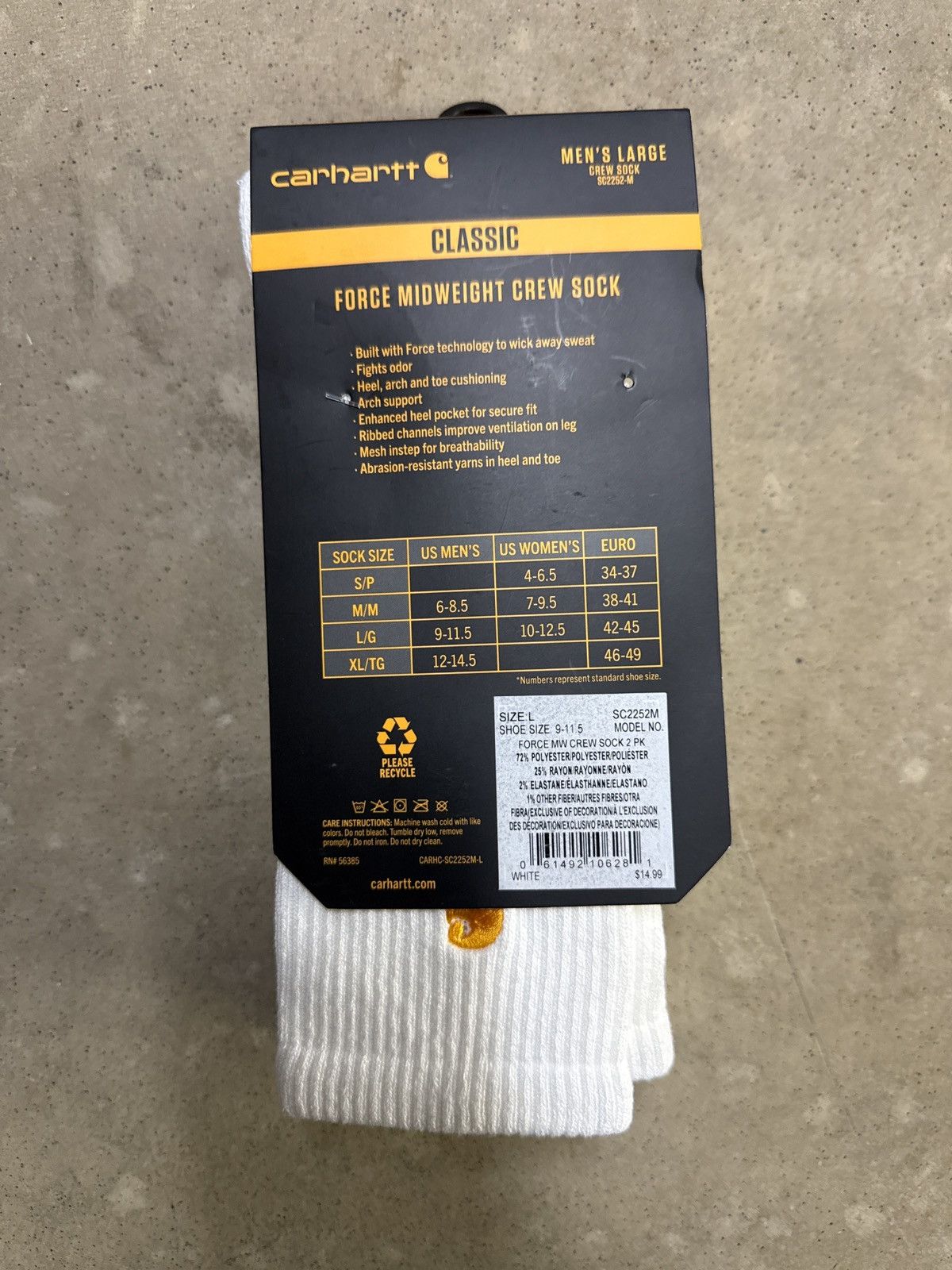 Carhartt Carhartt Logo 2-pack Socks (size Large) Size ONE SIZE - 2 Thumbnail