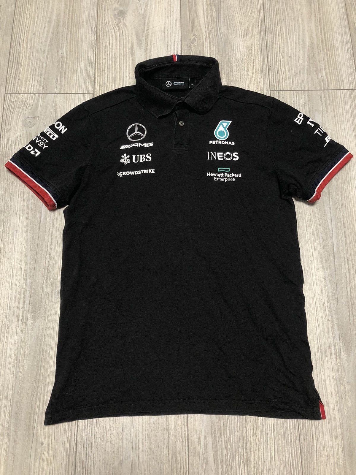 Mercedes-Benz Mens Petronas Racing AMG Formula 1 Black T Shirt Tee Size US M / EU 48-50 / 2 - 1 Thumbnail
