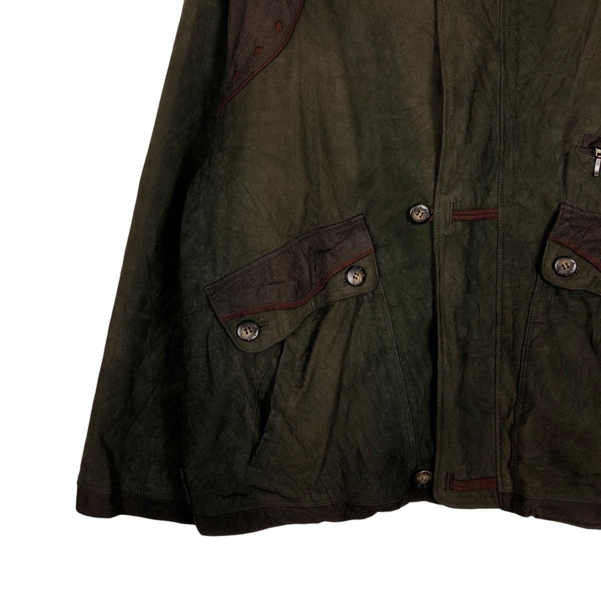 Japanese Brand 🔥VINTAGE BIKER LEATHER JACKET GENOME BLACK LABEL SPAIN Size US L / EU 52-54 / 3 - 6 Thumbnail