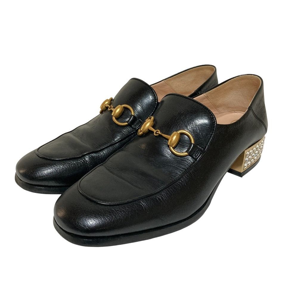 Gucci Gucci Gucci Horsebit Crystal Loafer Pumps Leather Shoes 523097 DUTY FREE for USA Size ONE SIZE - 1 Thumbnail