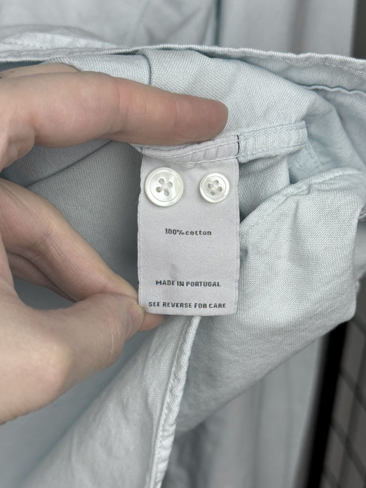 Portuguese Flannel Portuguese Flannel Master Craftsman light blue cotton shirt Size US L / EU 52-54 / 3 - 12 Thumbnail